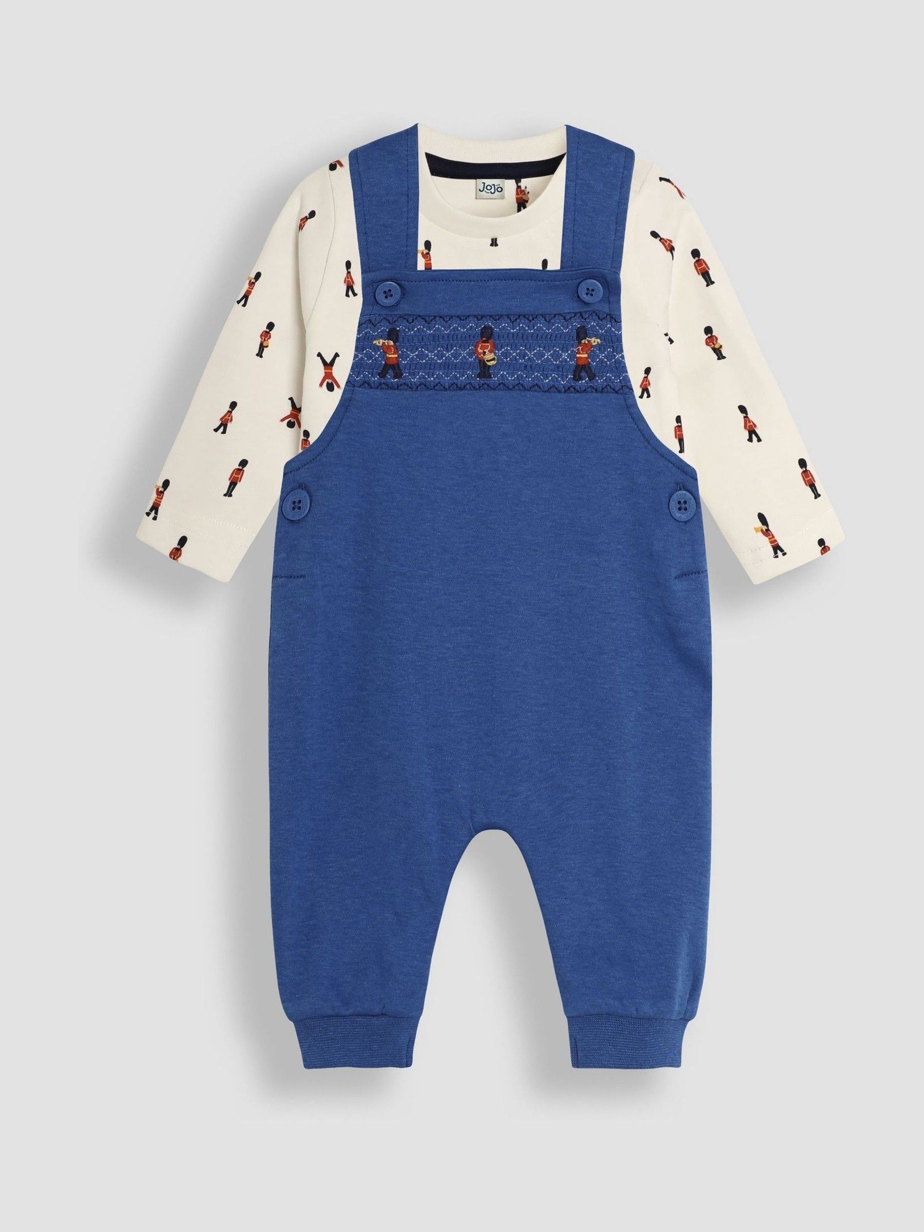 Blue King's Guard Embroidered Dungarees And Top Set - Image 1 of 6