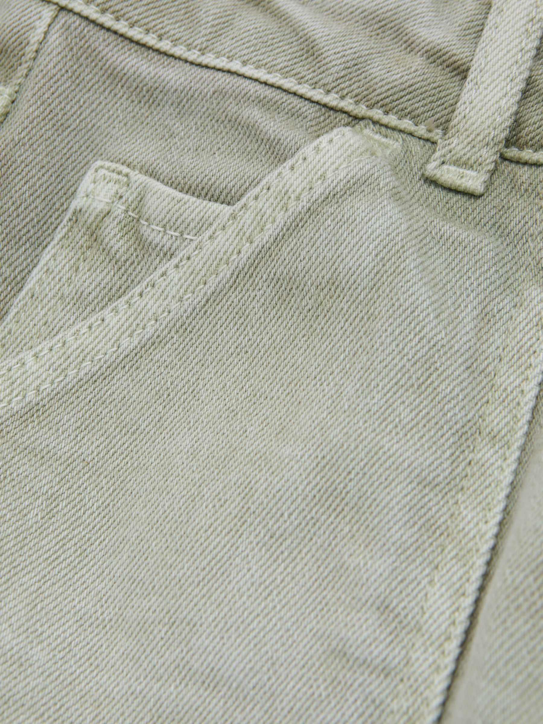 Garment Dyed Utility Tapered Jeans in Washed Green - Image 5 of 5