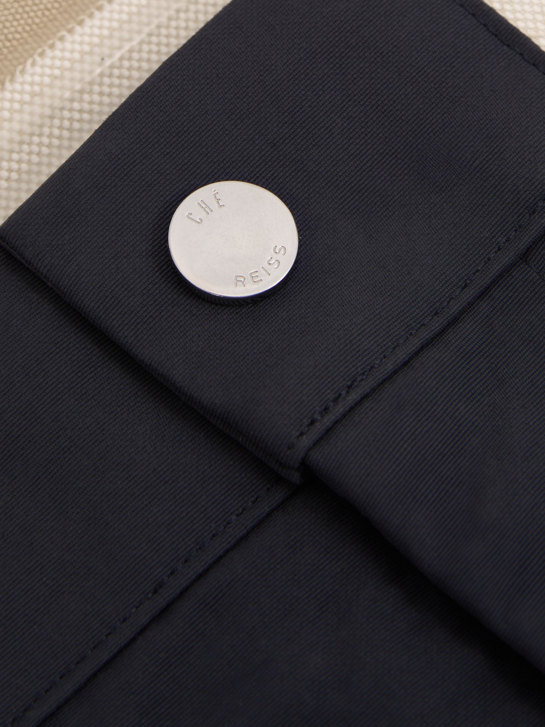 Contrast Stripe Elasticated Waist Swim Shorts in Navy - Image 4 of 5