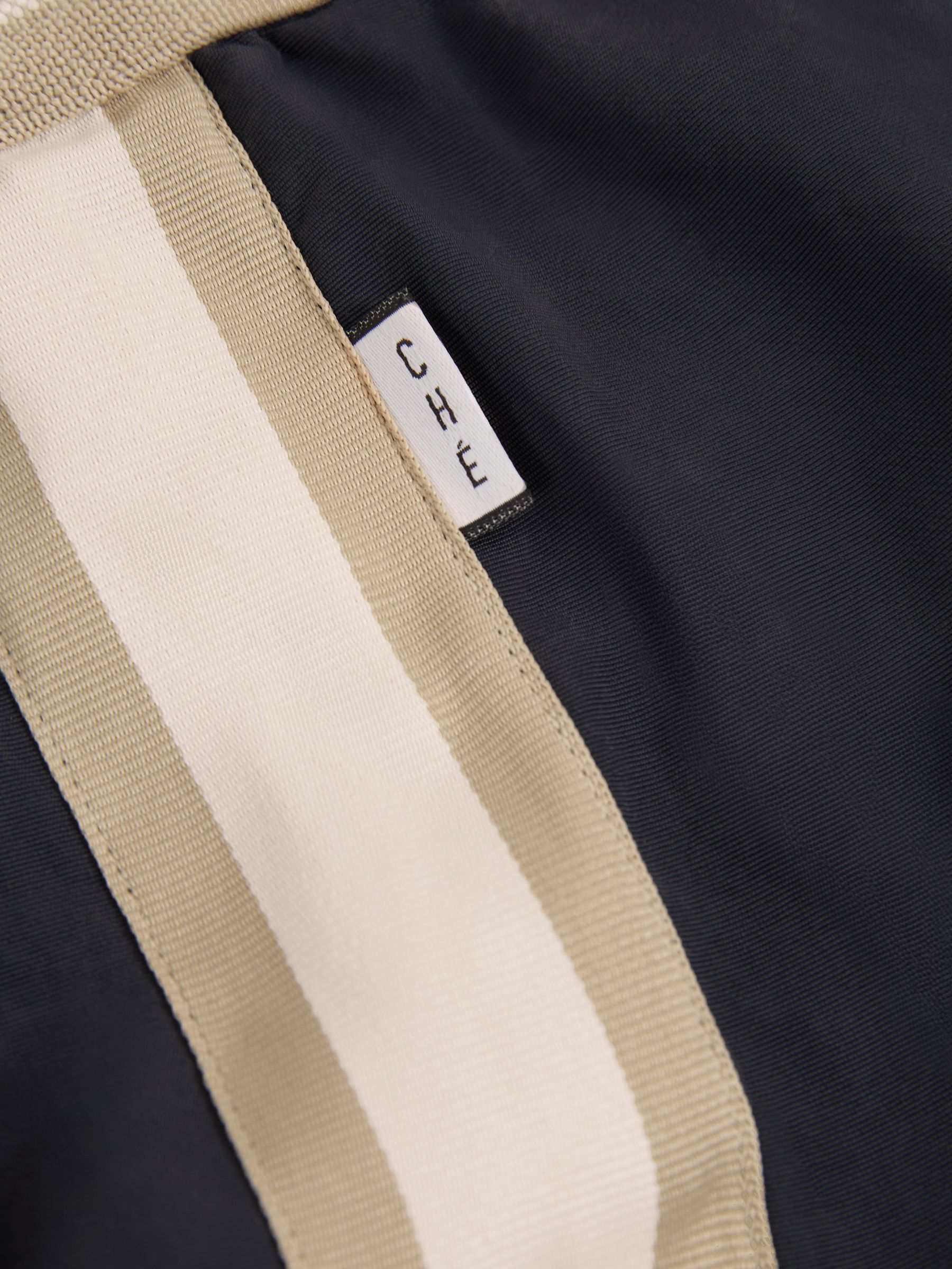 Contrast Stripe Elasticated Waist Swim Shorts in Navy - Image 5 of 5