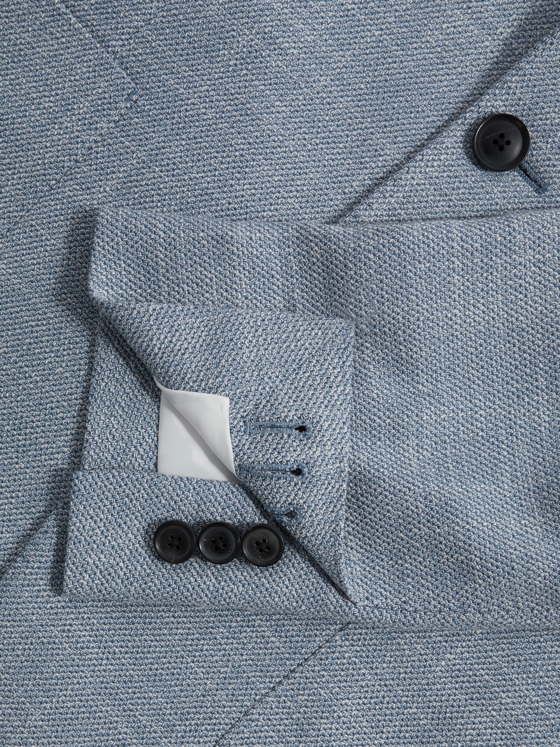 Single Breasted Blazer With Cotton in Soft Blue - Image 6 of 7
