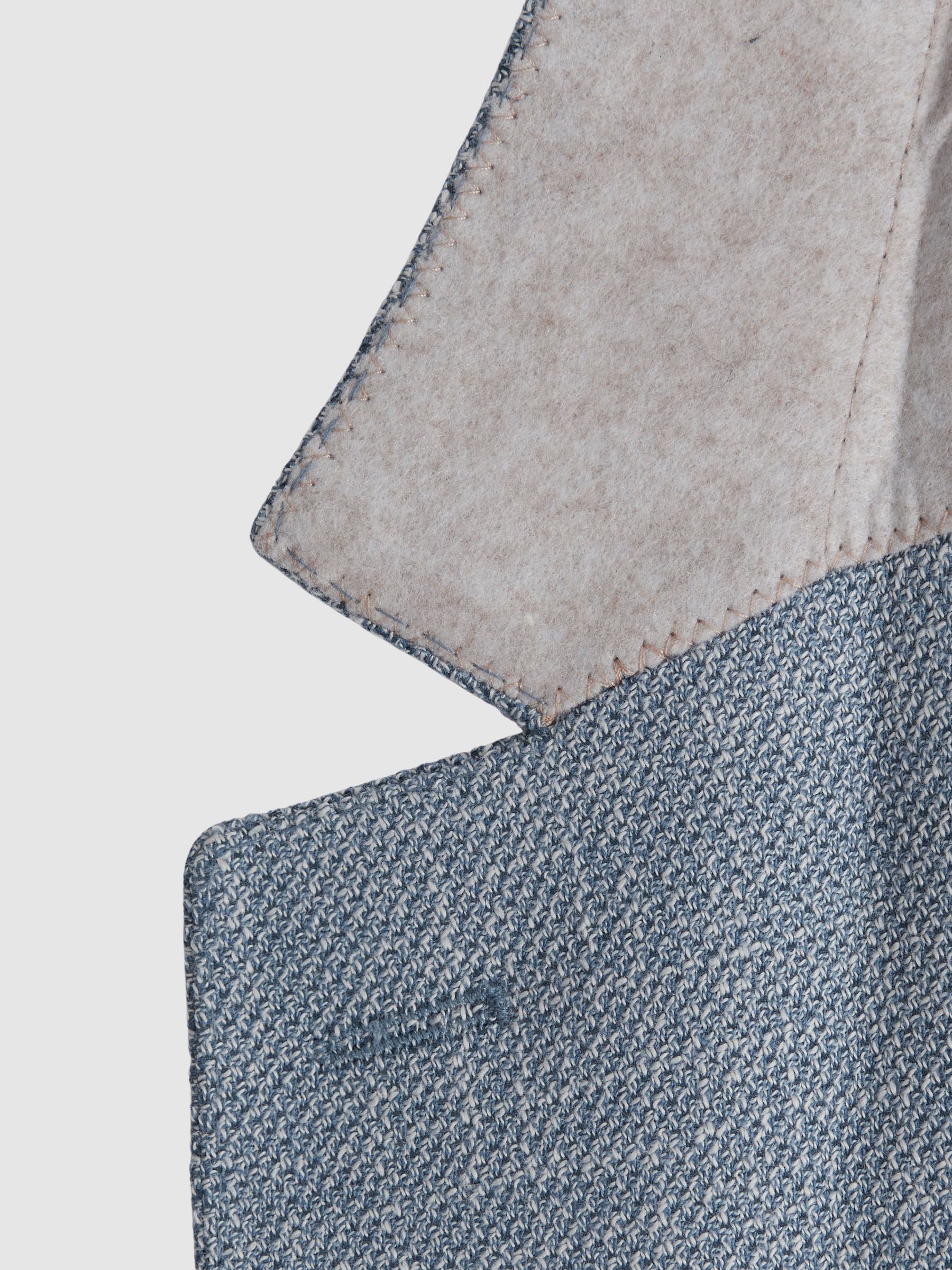 Single Breasted Blazer With Cotton in Soft Blue - Image 7 of 7