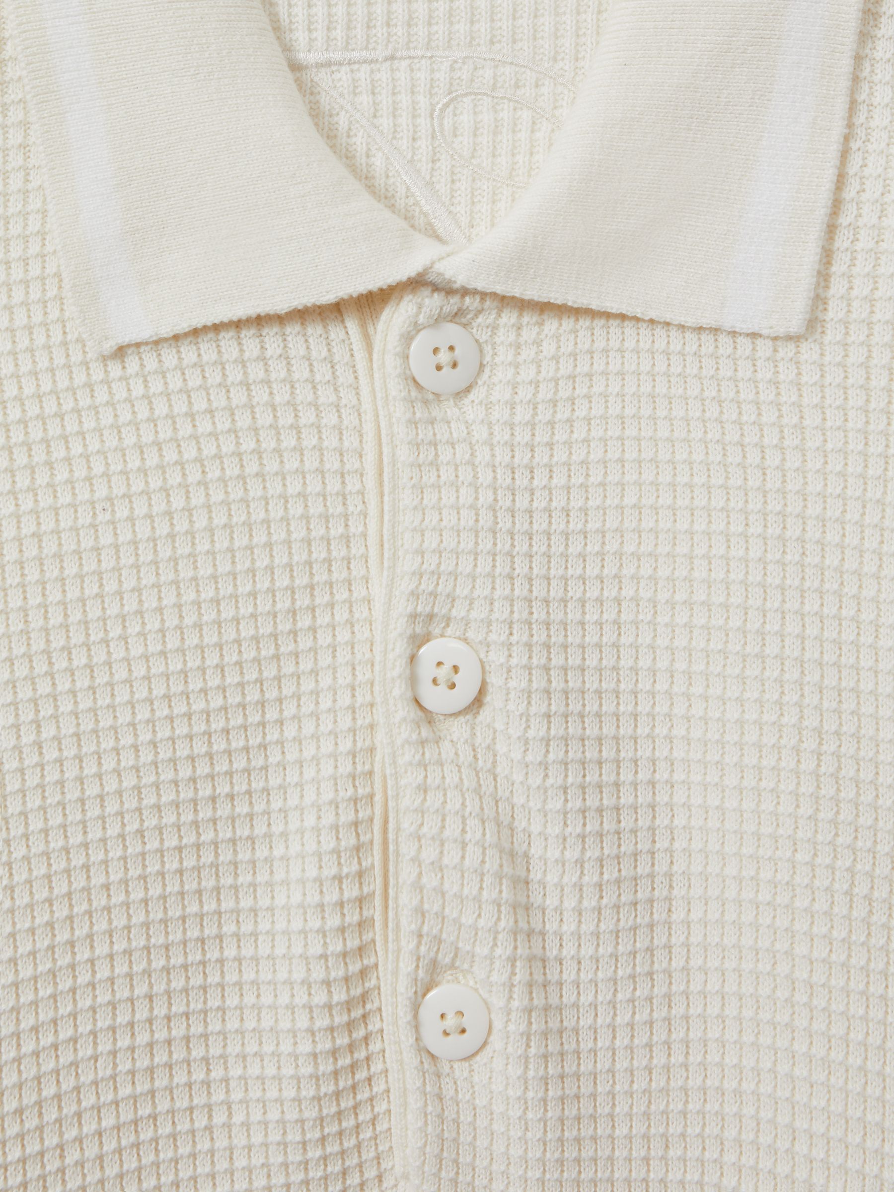 The Upside Oversized Cotton Polo Jumper in Cream - Image 6 of 6