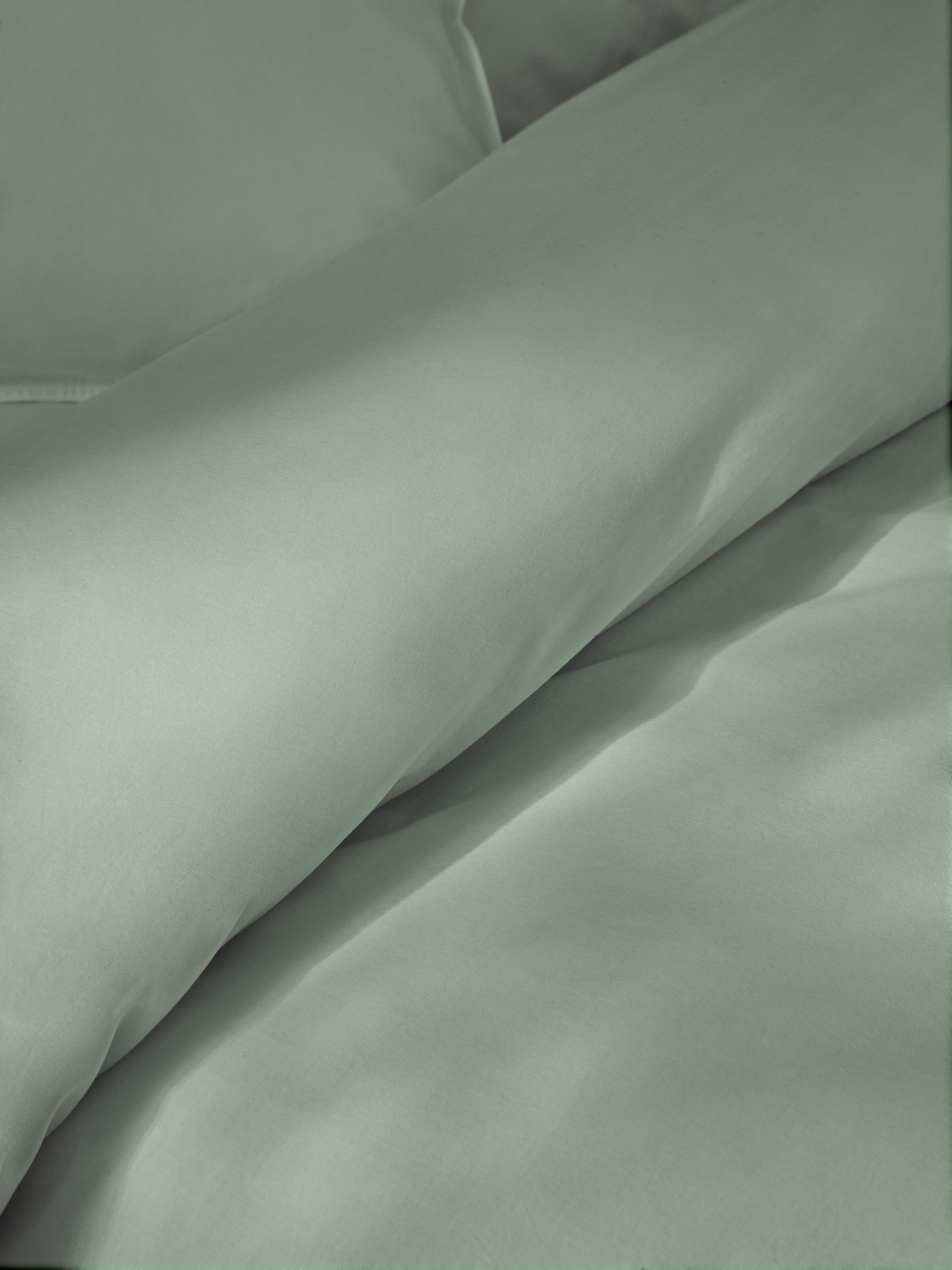 Cosy Washed Cotton Duvet Cover and Pillowcase Set in Sage Green - Image 2 of 3