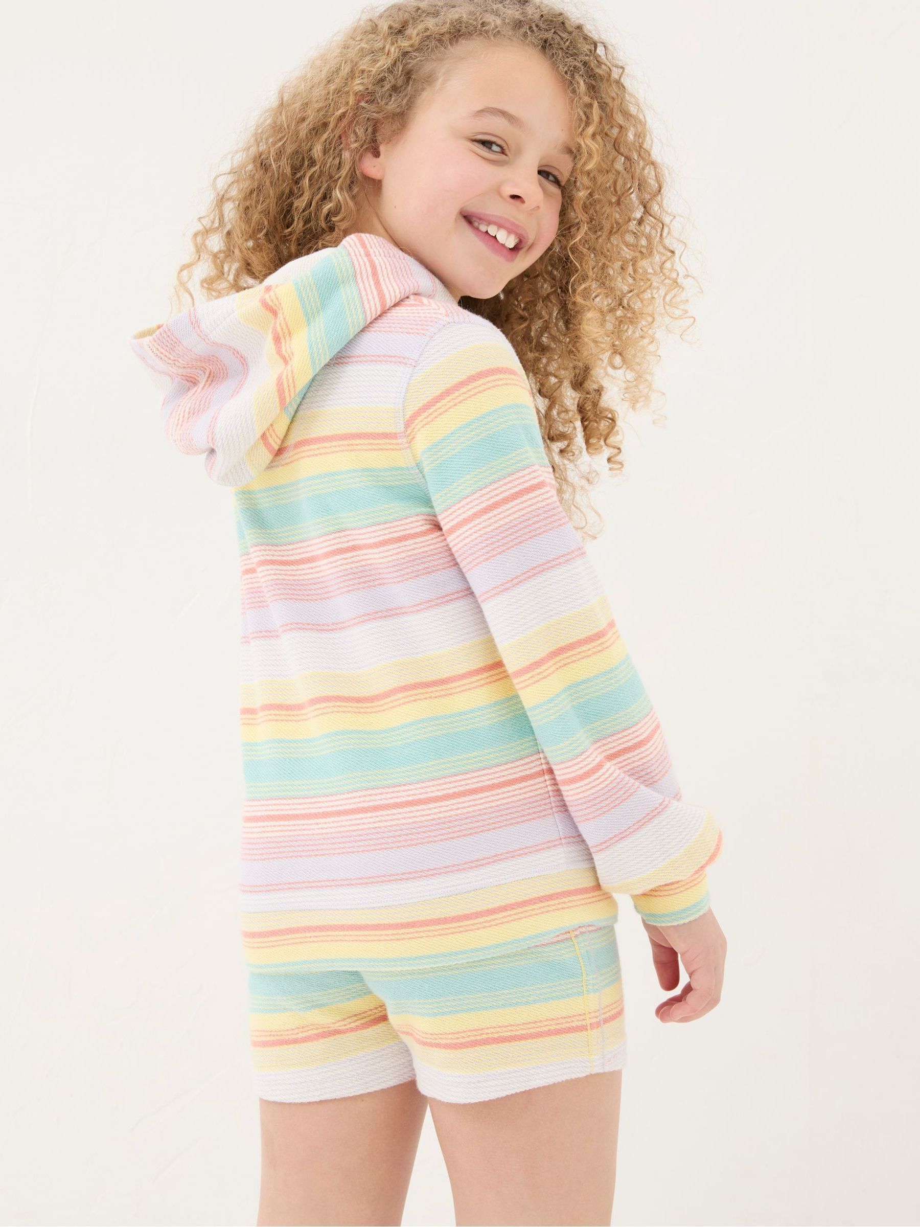 Multi Textured Stripe Popover Hoodie - Image 2 of 5 Multi Textured Stripe Popover Hoodie - Image 2 of 5