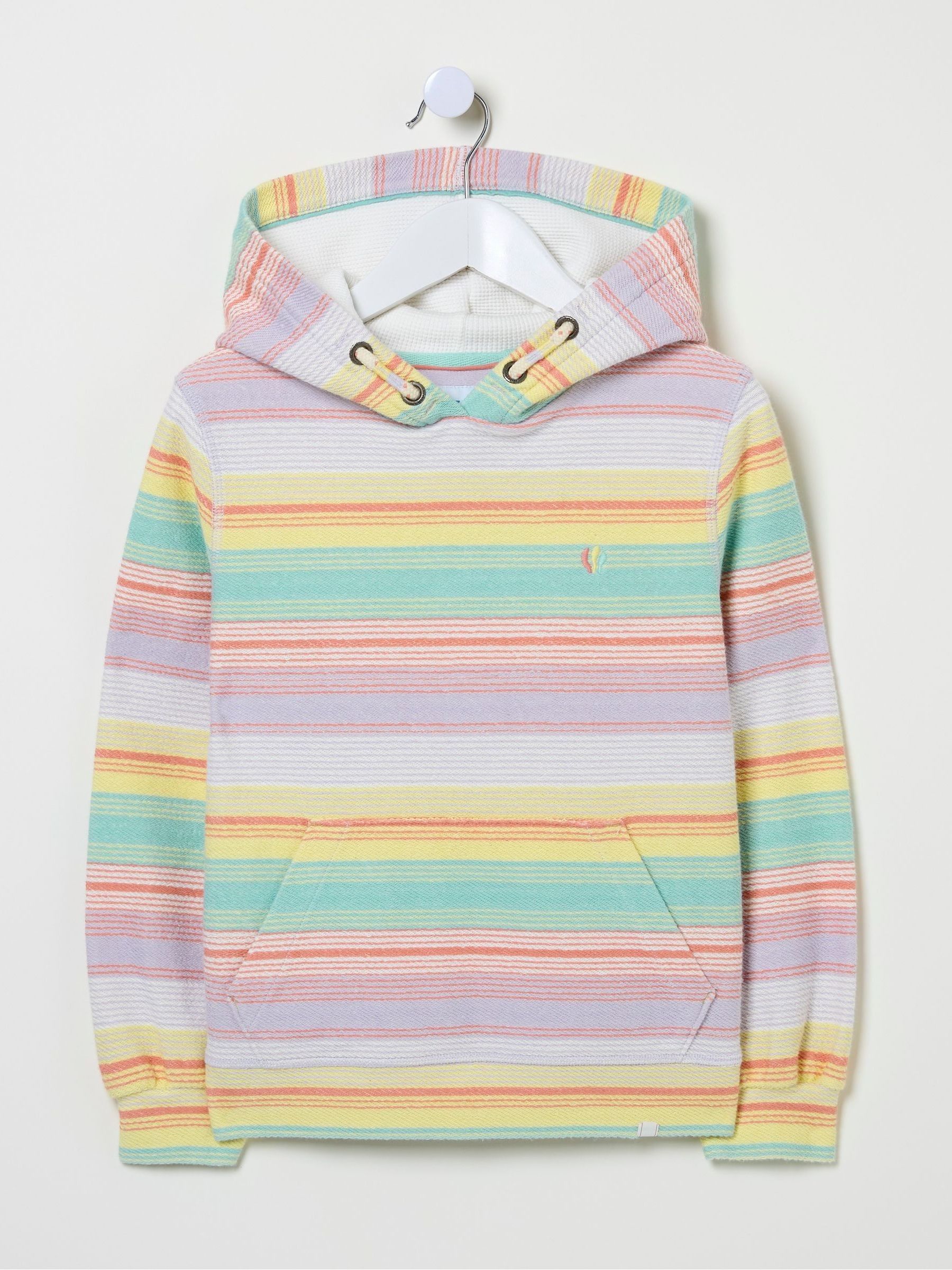 Multi Textured Stripe Popover Hoodie - Image 5 of 5 Multi Textured Stripe Popover Hoodie - Image 5 of 5