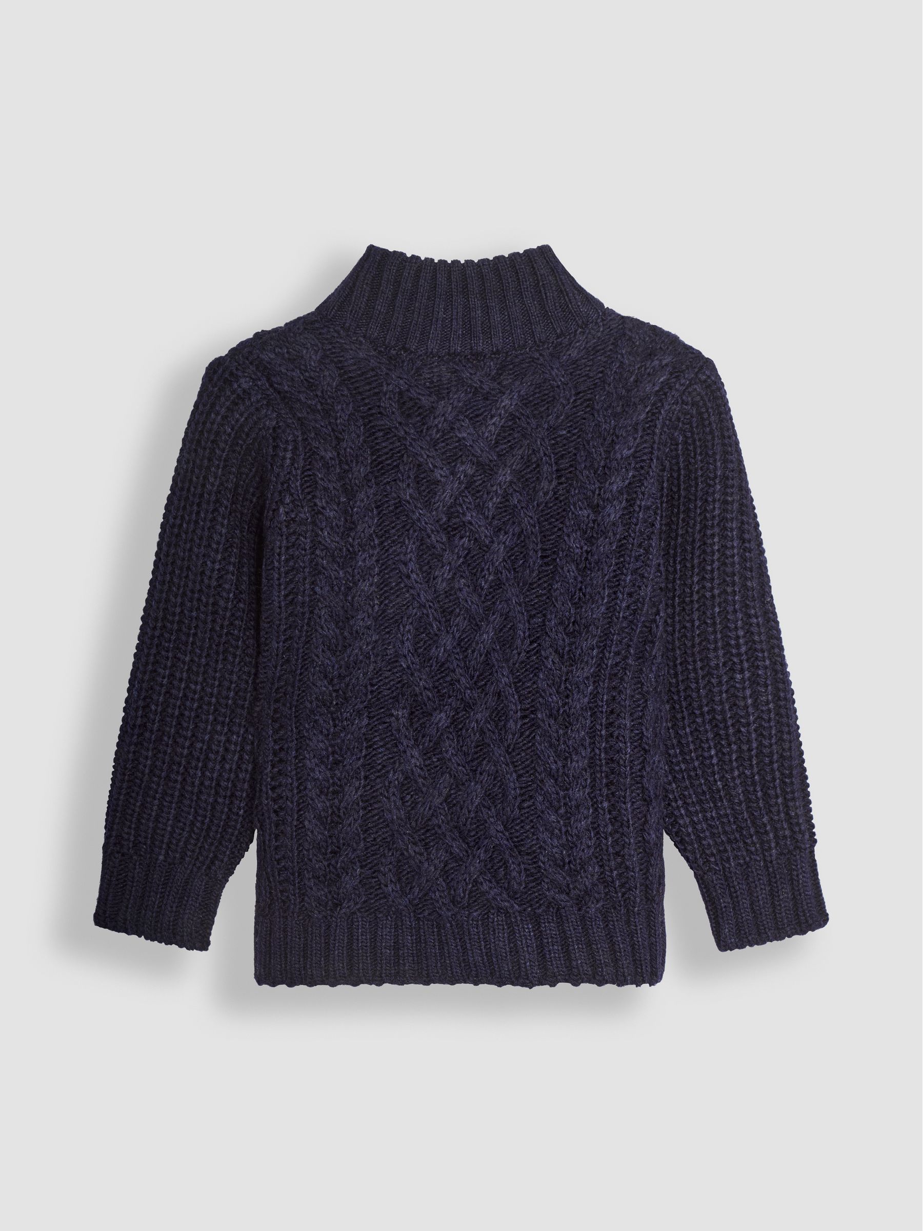 Navy Cable Half Zip Jumper - Image 2 of 3
