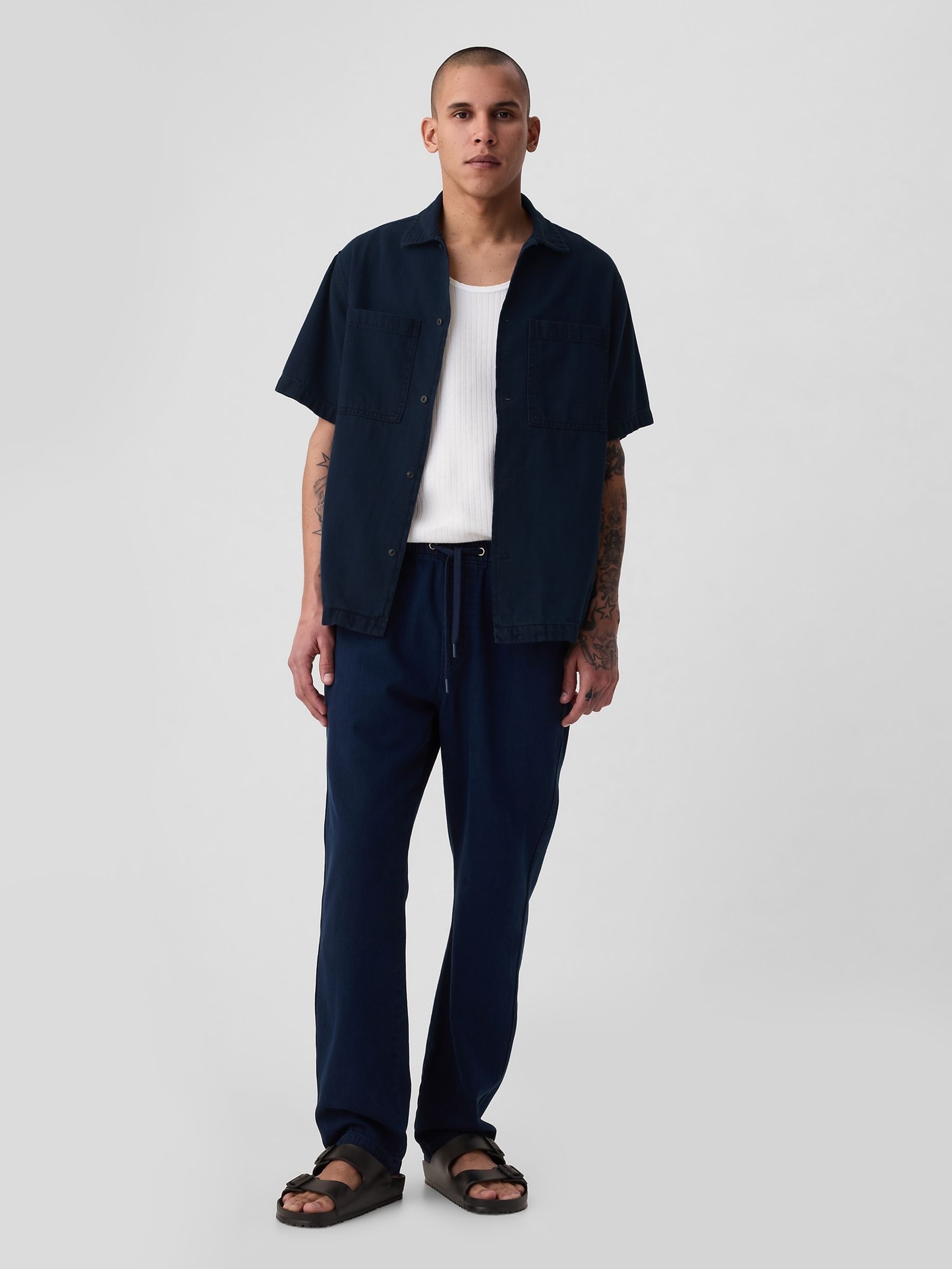 Blue Denim Short Sleeve Oxford Shirt - Image 3 of 4