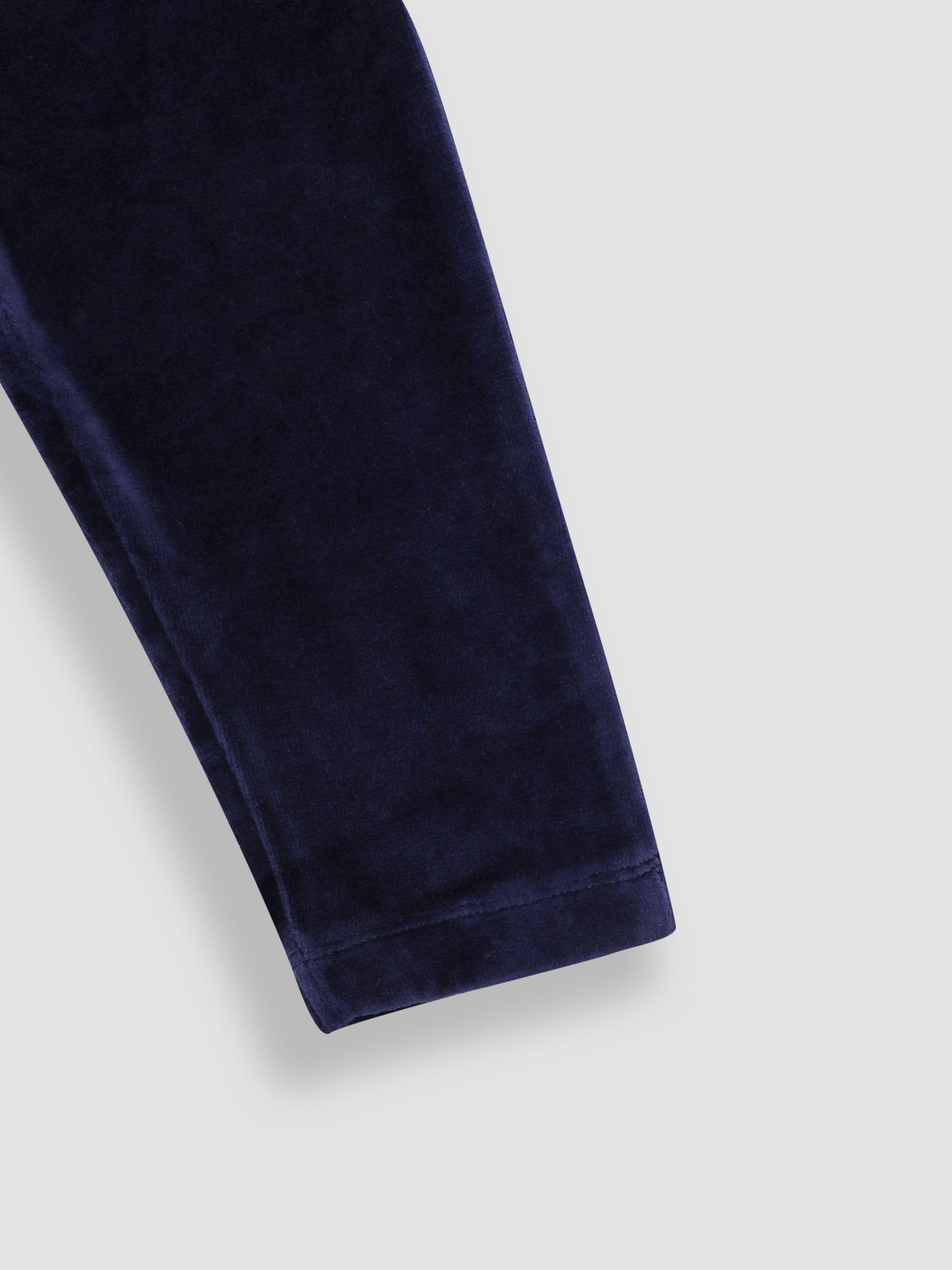 Navy Blue Velour Leggings - Image 3 of 3