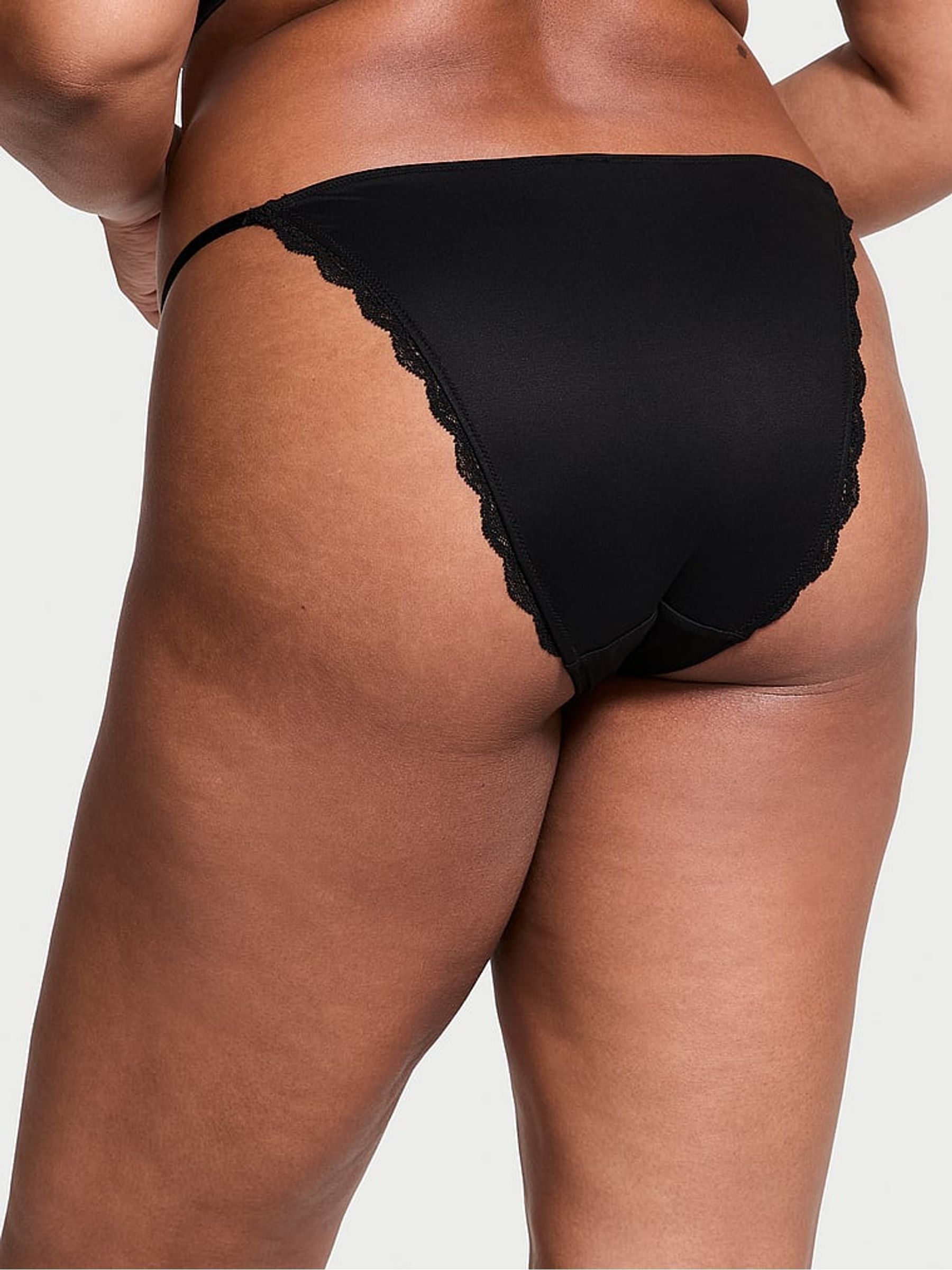 Black Lace Trim Bikini Knickers - Image 2 of 3