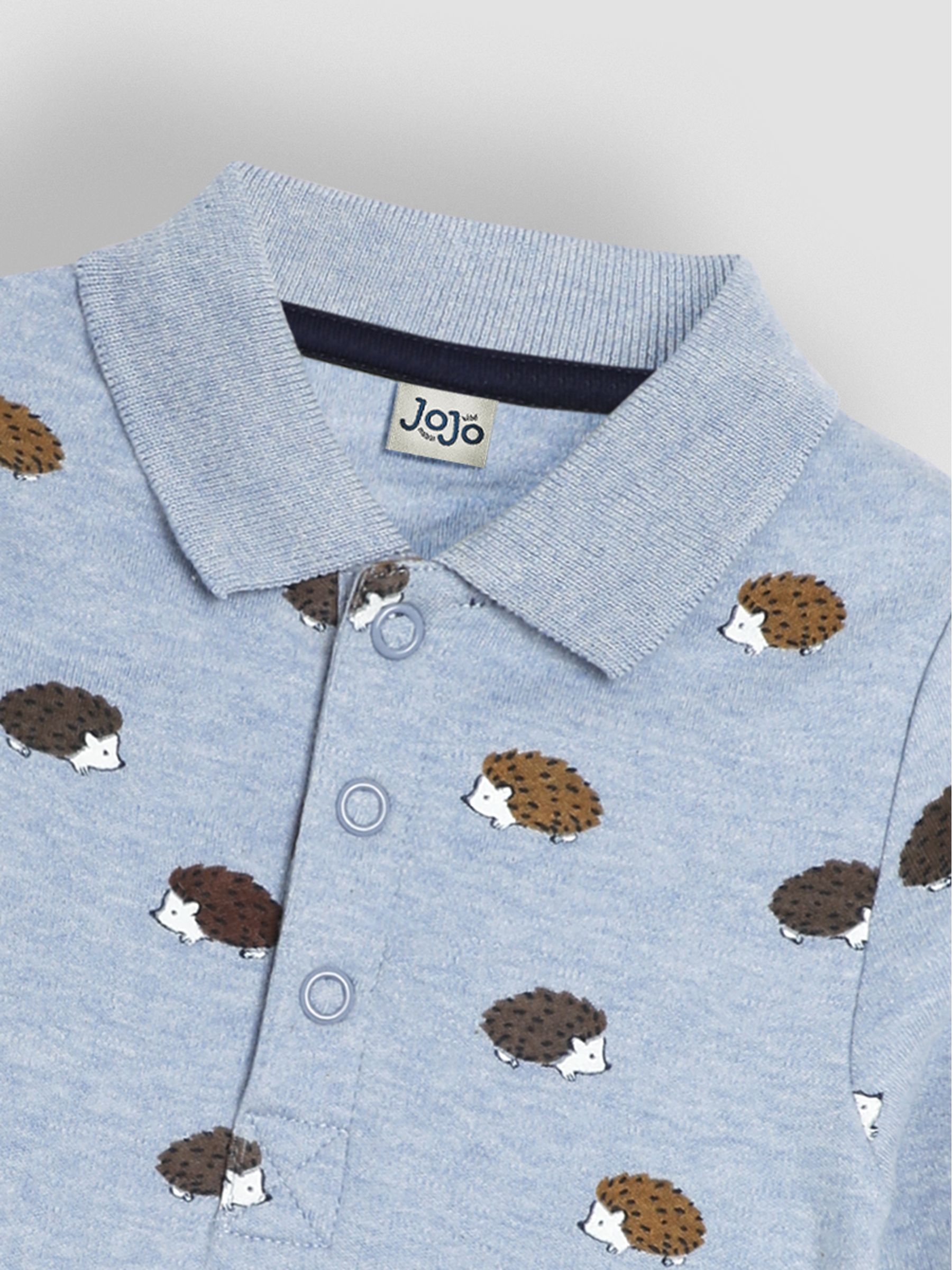 Blue Hedgehog Printed Polo Shirt Bodysuit - Image 3 of 3