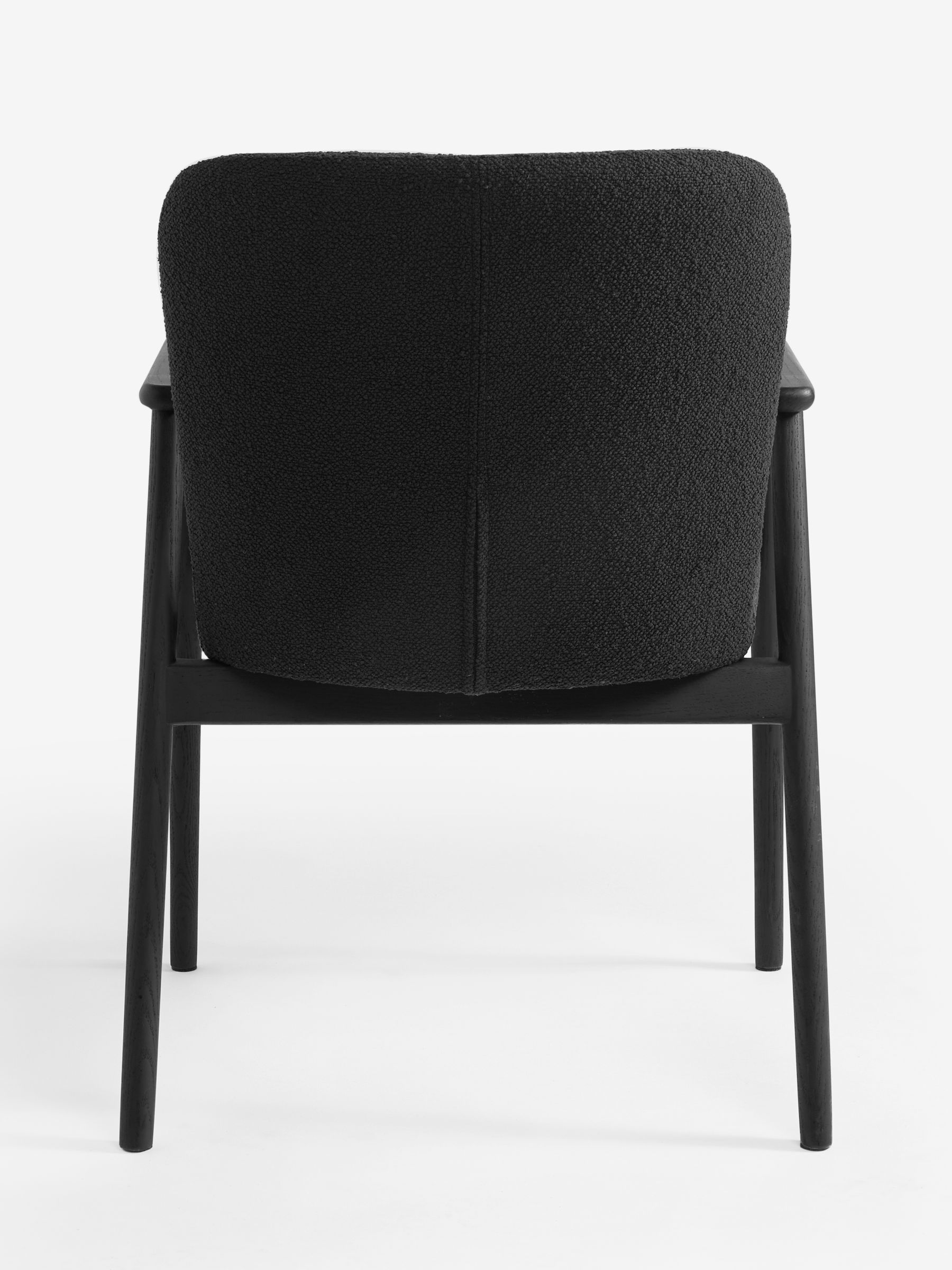 Jasper Conran London Set of 2 Soft Boucle Black Aden Dining Chairs - Image 6 of 6