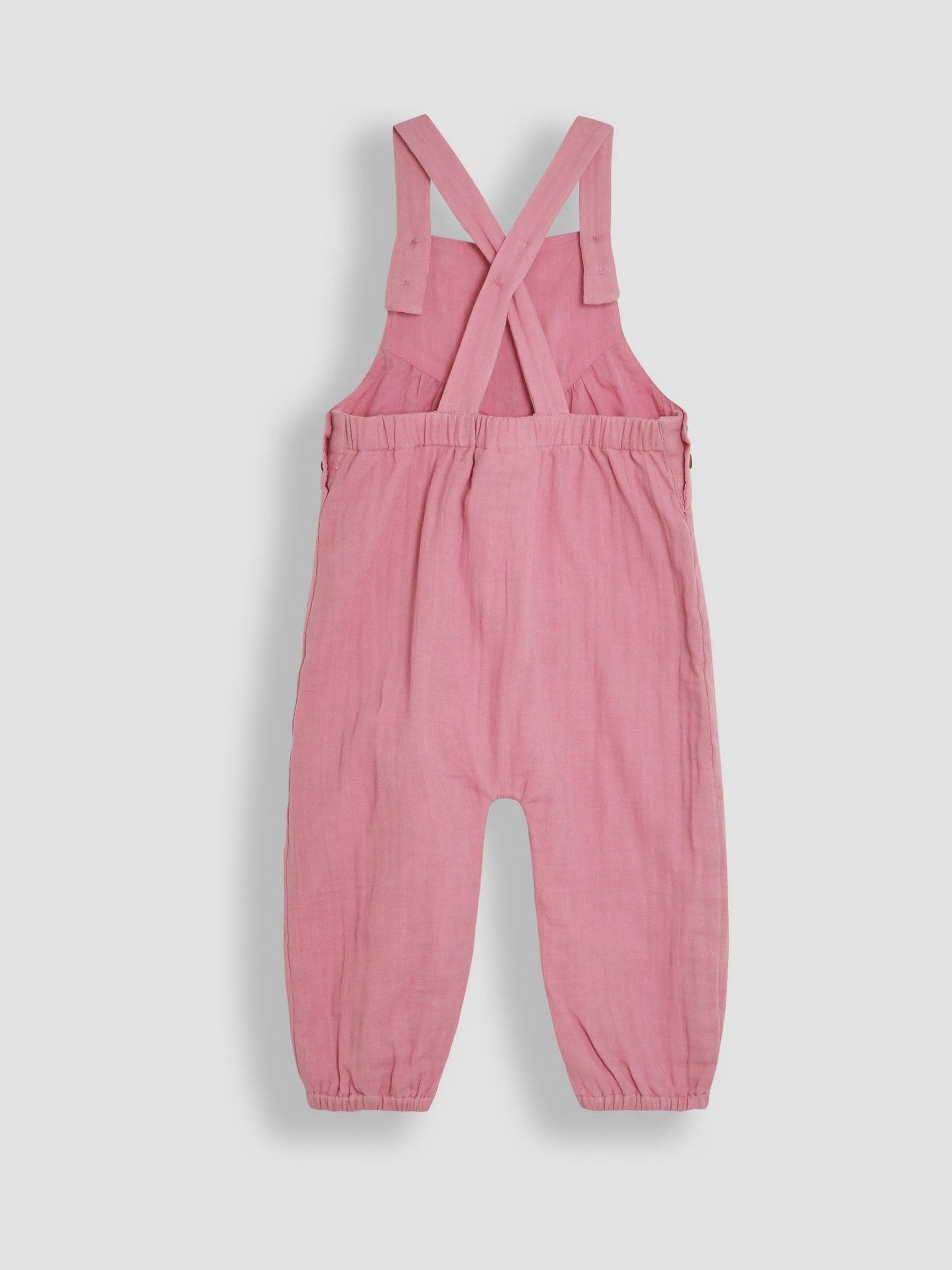 Pink Mouse Embroidered Cheesecloth Dungarees and Top Set - Image 6 of 6