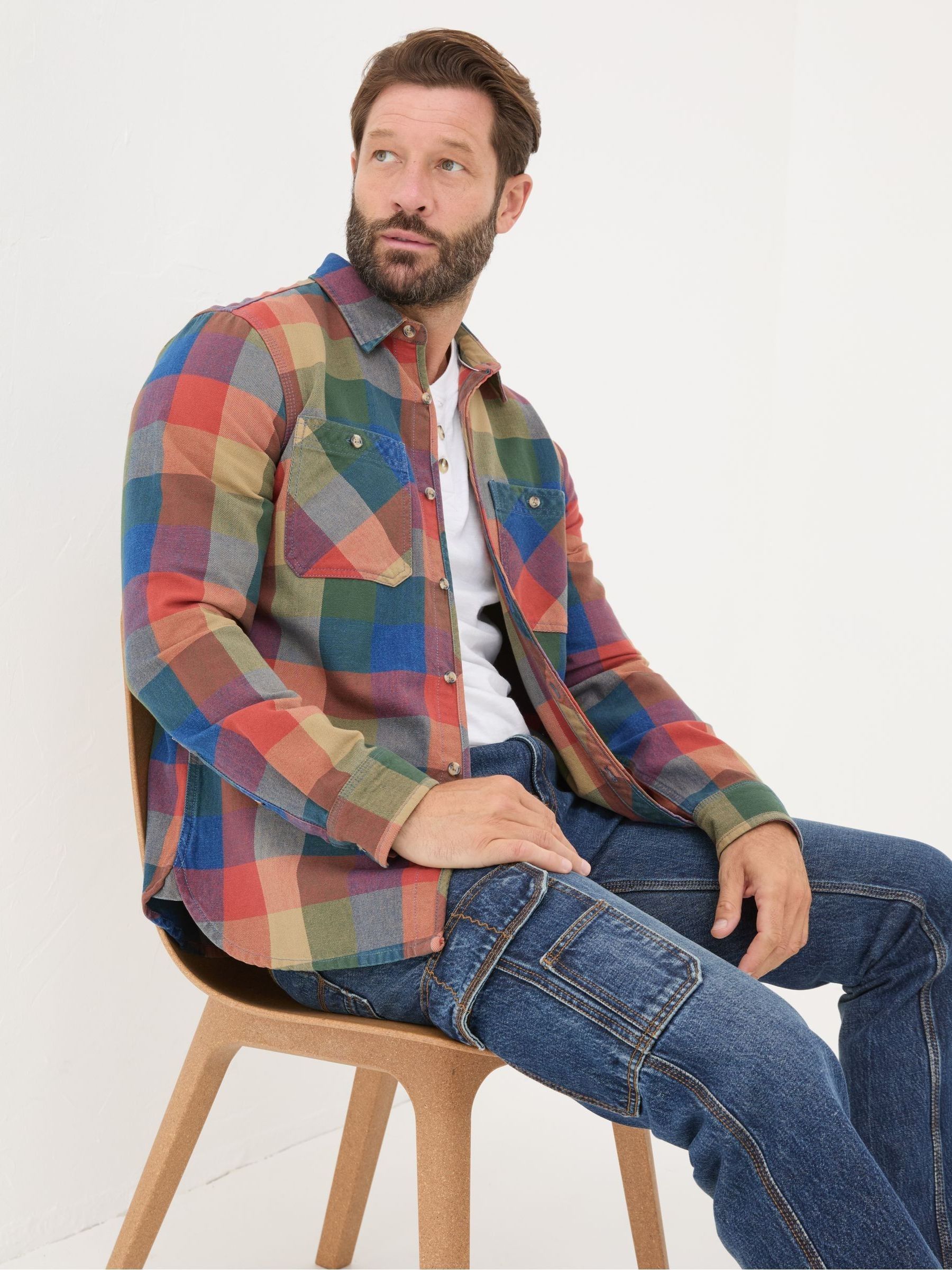Blue/Orange Rye Buffalo Check Shirt - Image 1 of 6