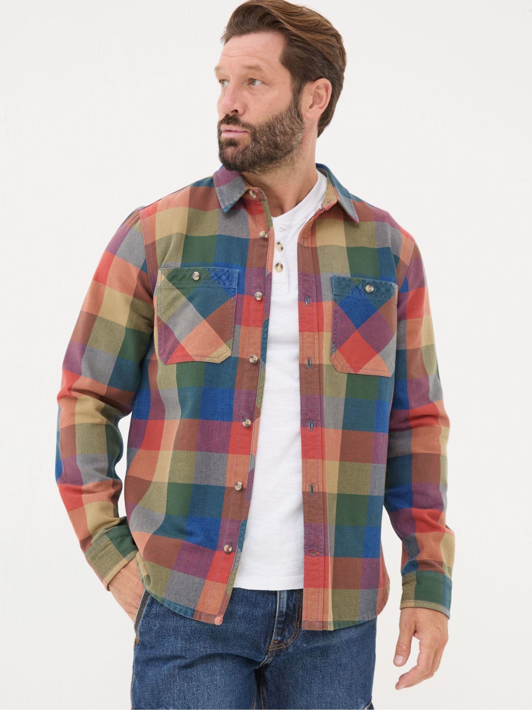 Blue/Orange Rye Buffalo Check Shirt - Image 2 of 6