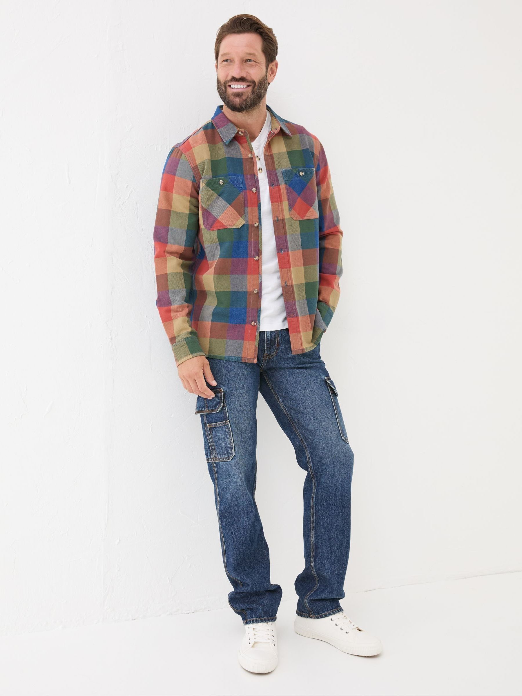 Blue/Orange Rye Buffalo Check Shirt - Image 4 of 6