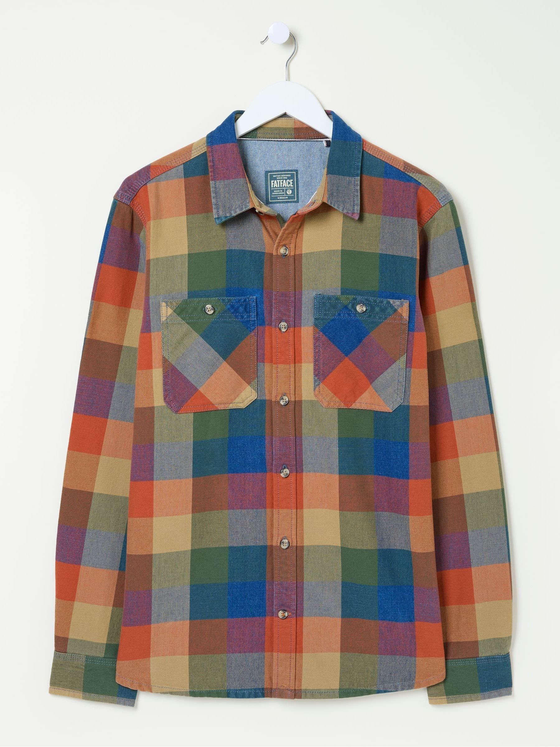 Blue/Orange Rye Buffalo Check Shirt - Image 6 of 6