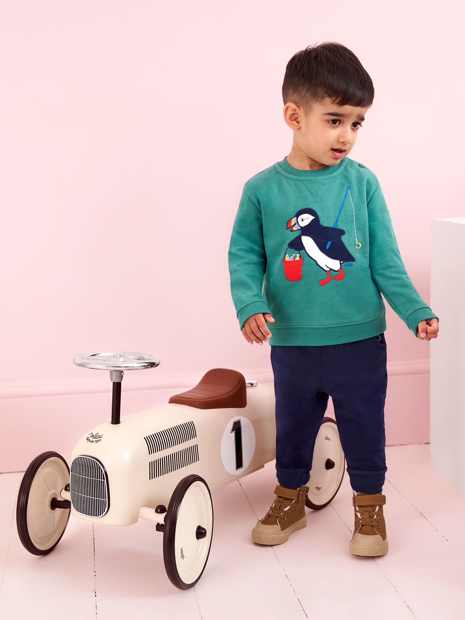 Green Puffin Applique Sweatshirt & Jogger Set - Image 1 of 8