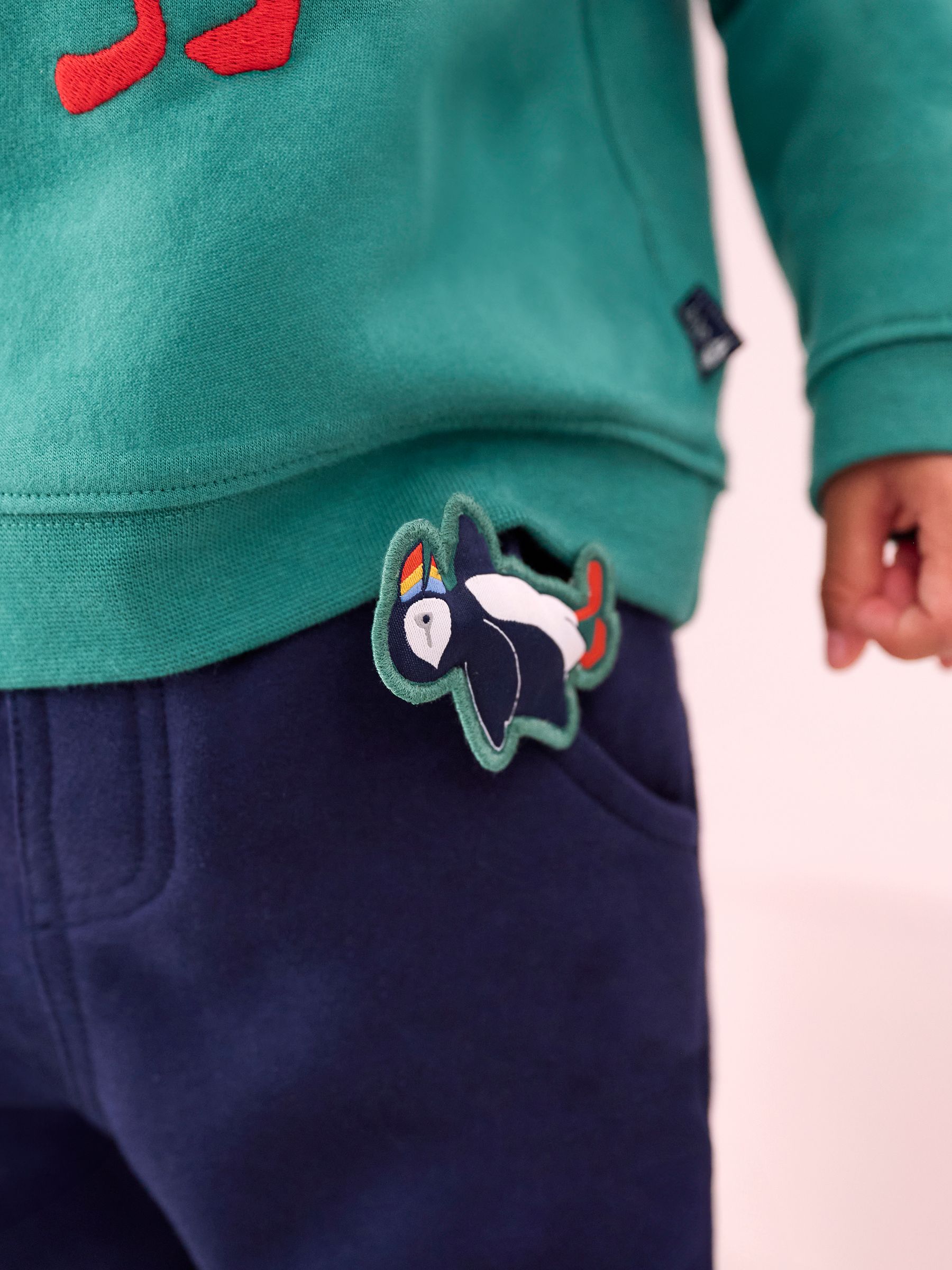 Green Puffin Applique Sweatshirt & Jogger Set - Image 2 of 8