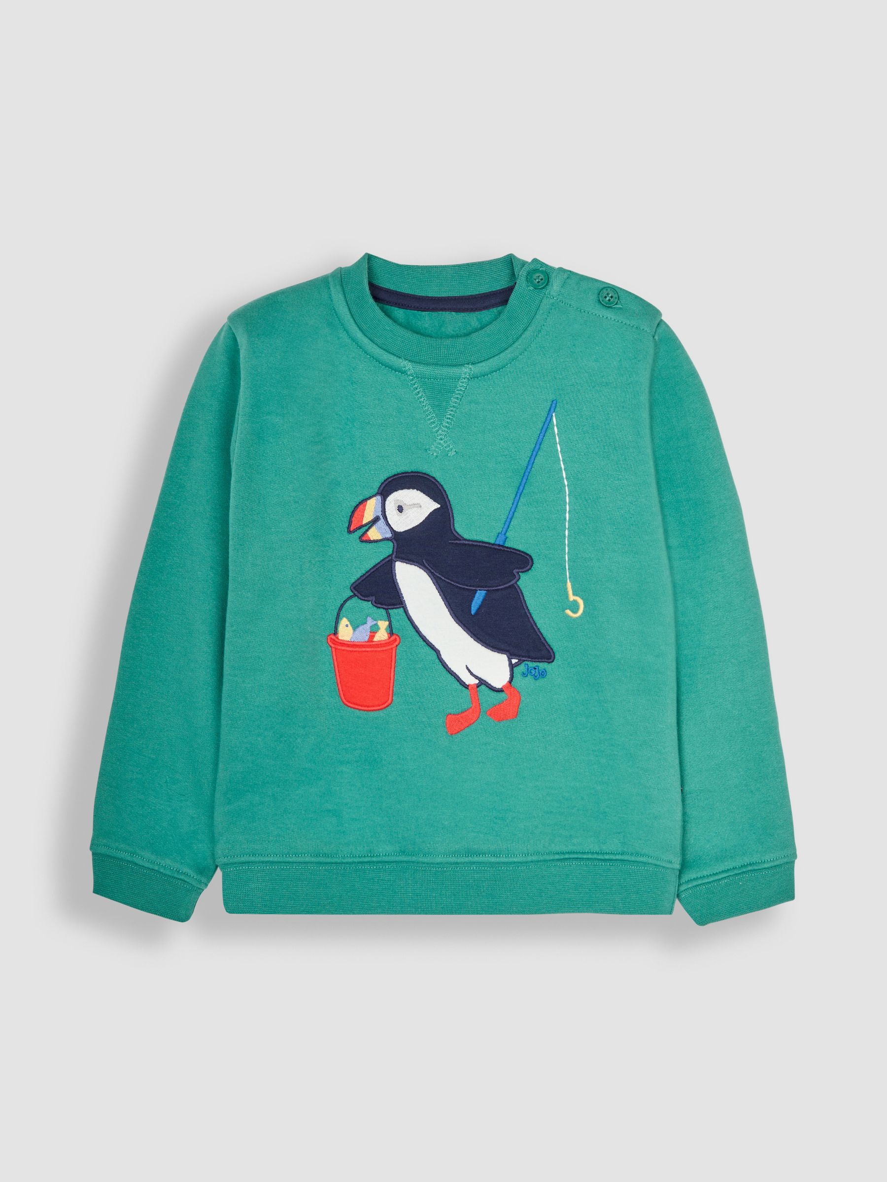 Green Puffin Applique Sweatshirt & Jogger Set - Image 4 of 8