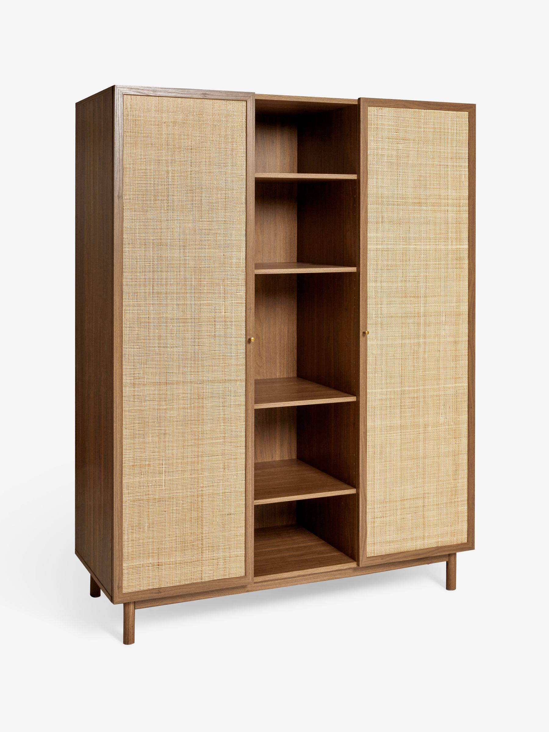 Pavia Rattan Triple Wardrobe in Dark Oak Effect - Image 4 of 5