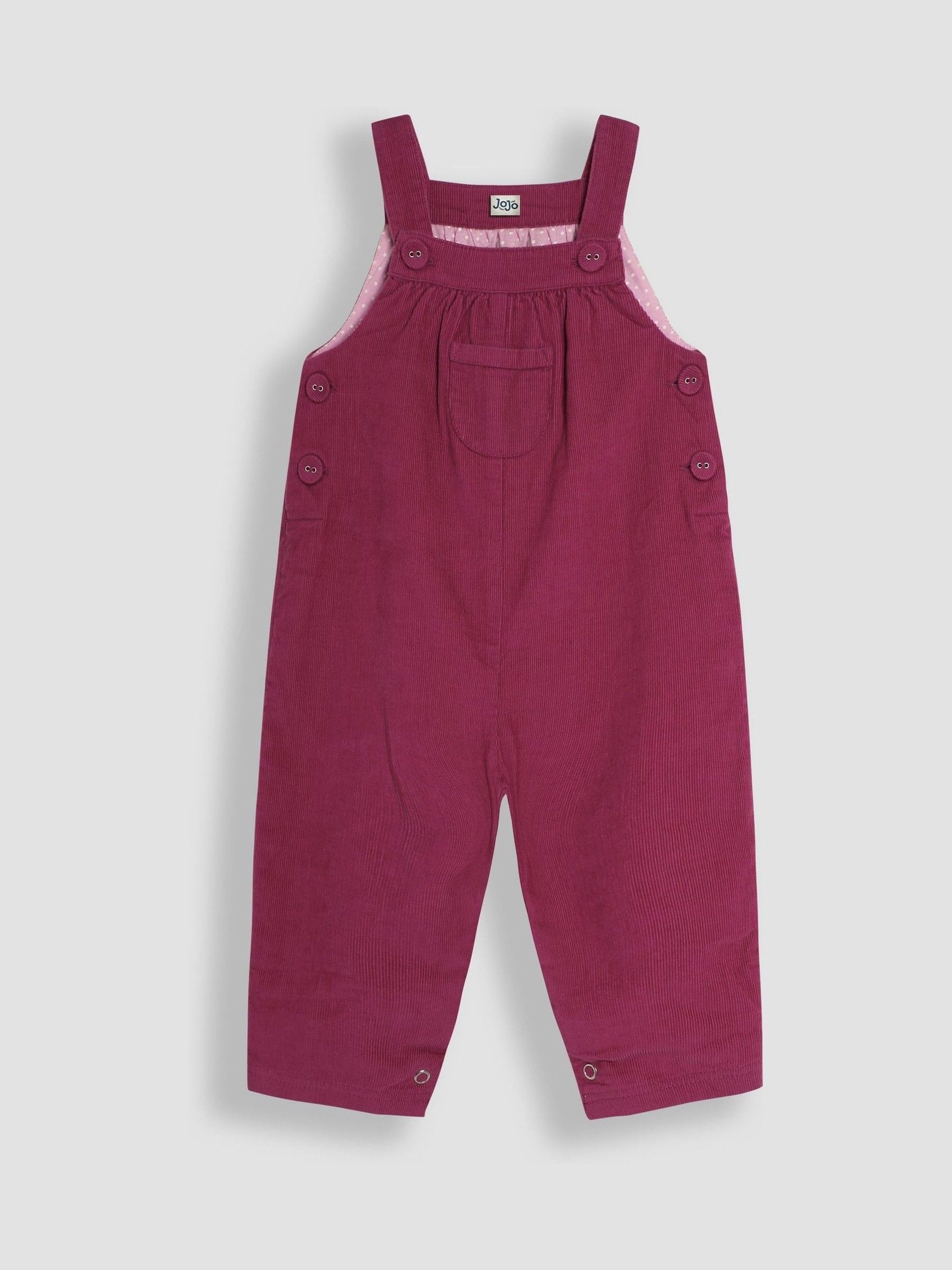 Raspberry Pink Cord Dungarees - Image 1 of 3