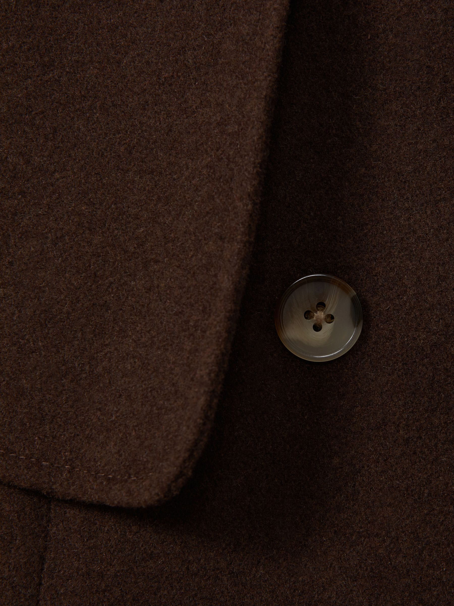 9-13 yrs Double Breasted Cape Coat with Wool in Chocolate - Image 4 of 4