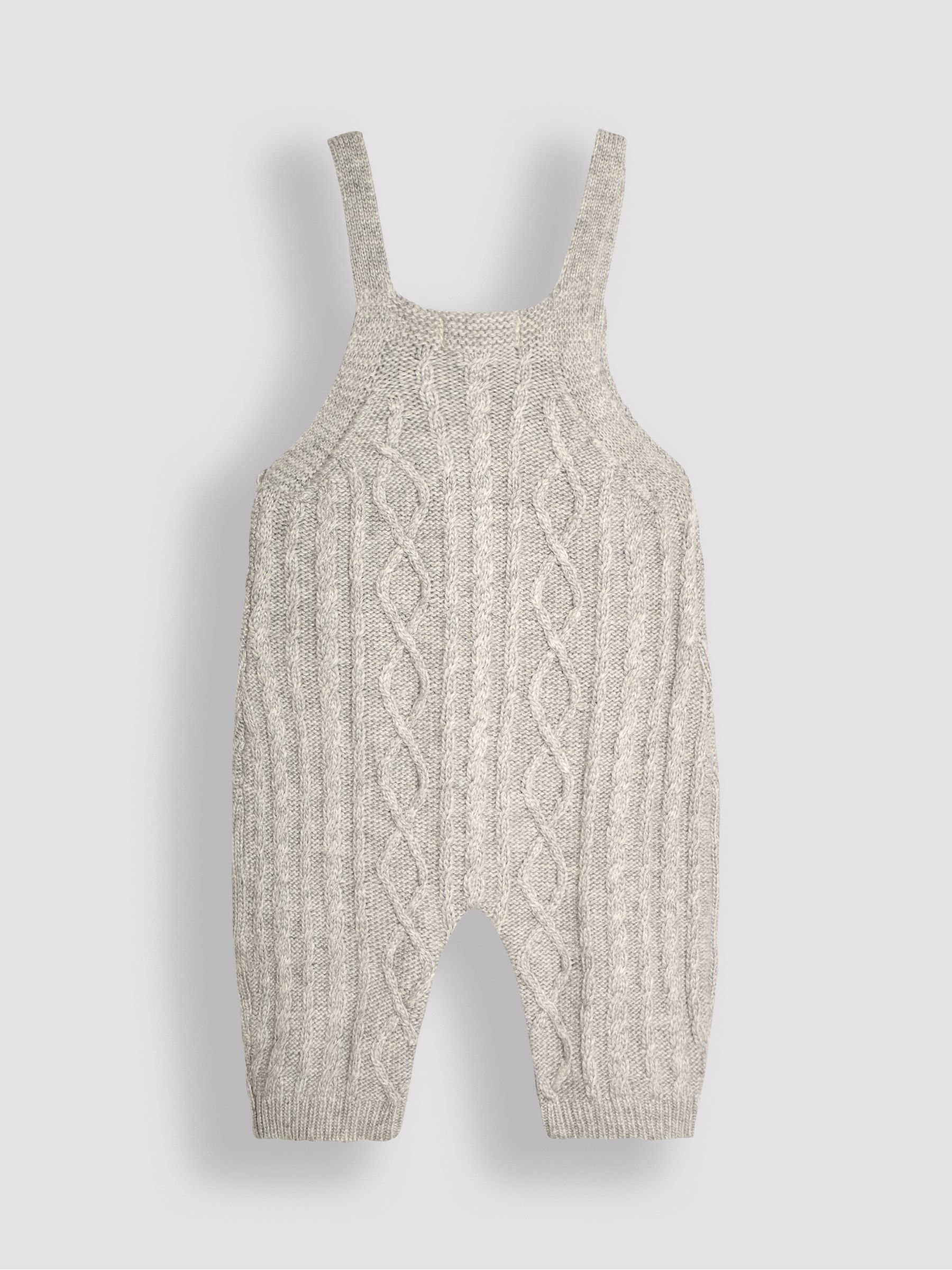 Grey Cable Knit Dungarees & Top Baby Set - Image 3 of 6
