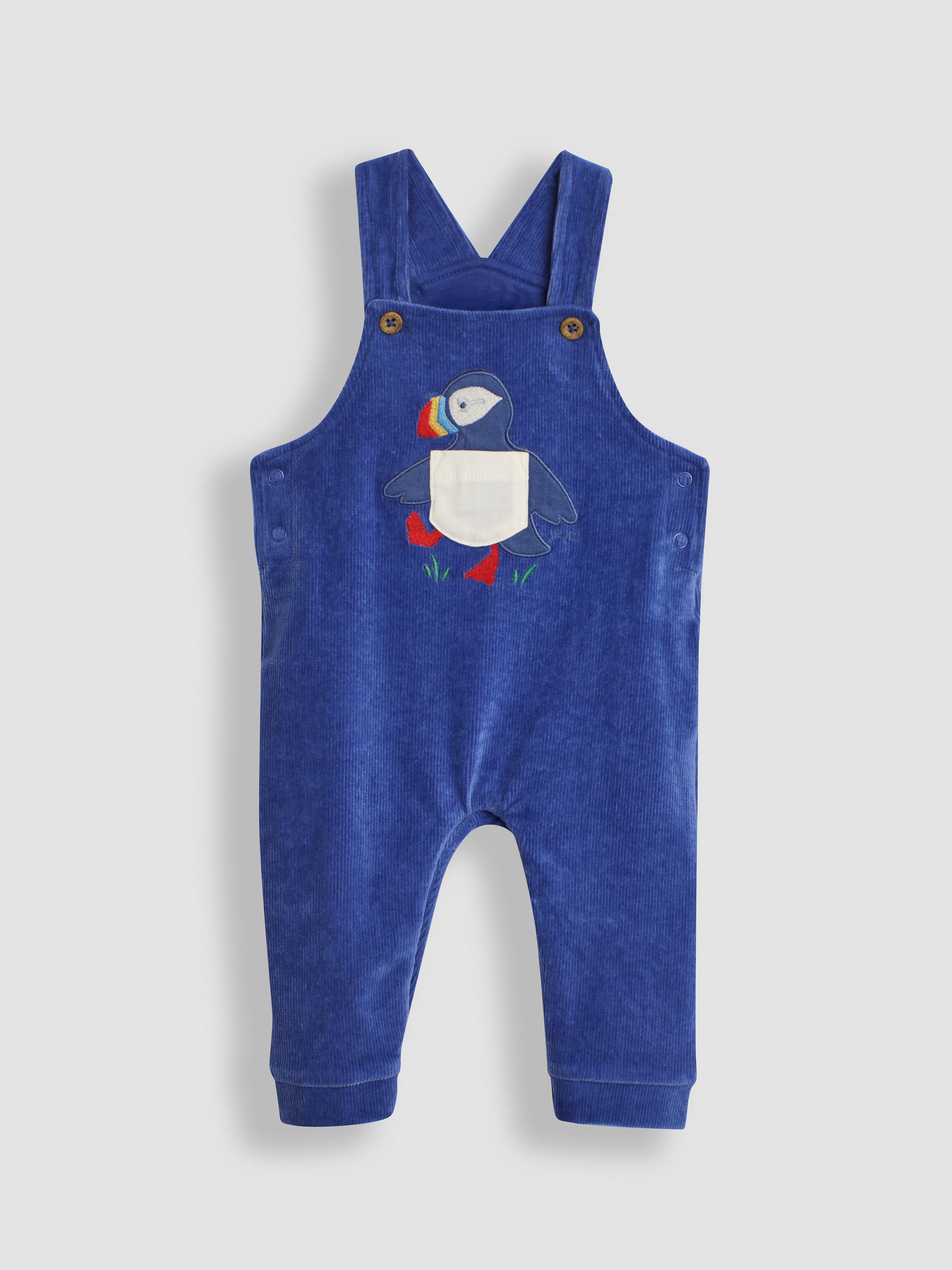 Blue 2-Piece Velour Appliqué Dungarees & Top Set - Image 2 of 6