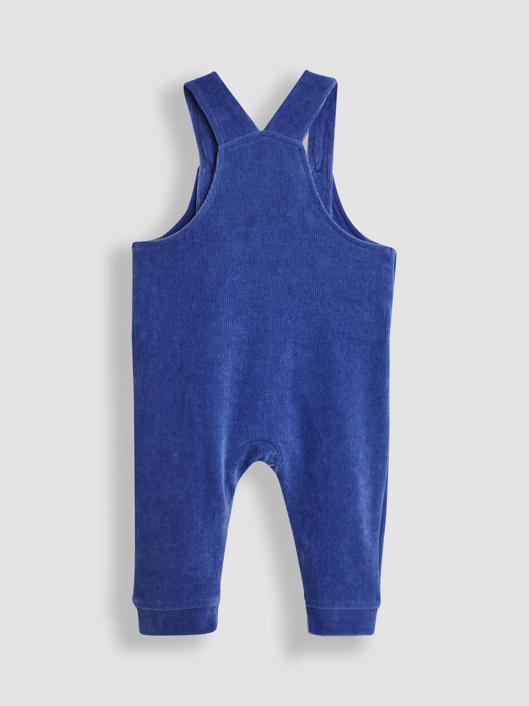 Blue 2-Piece Velour Appliqué Dungarees & Top Set - Image 3 of 6