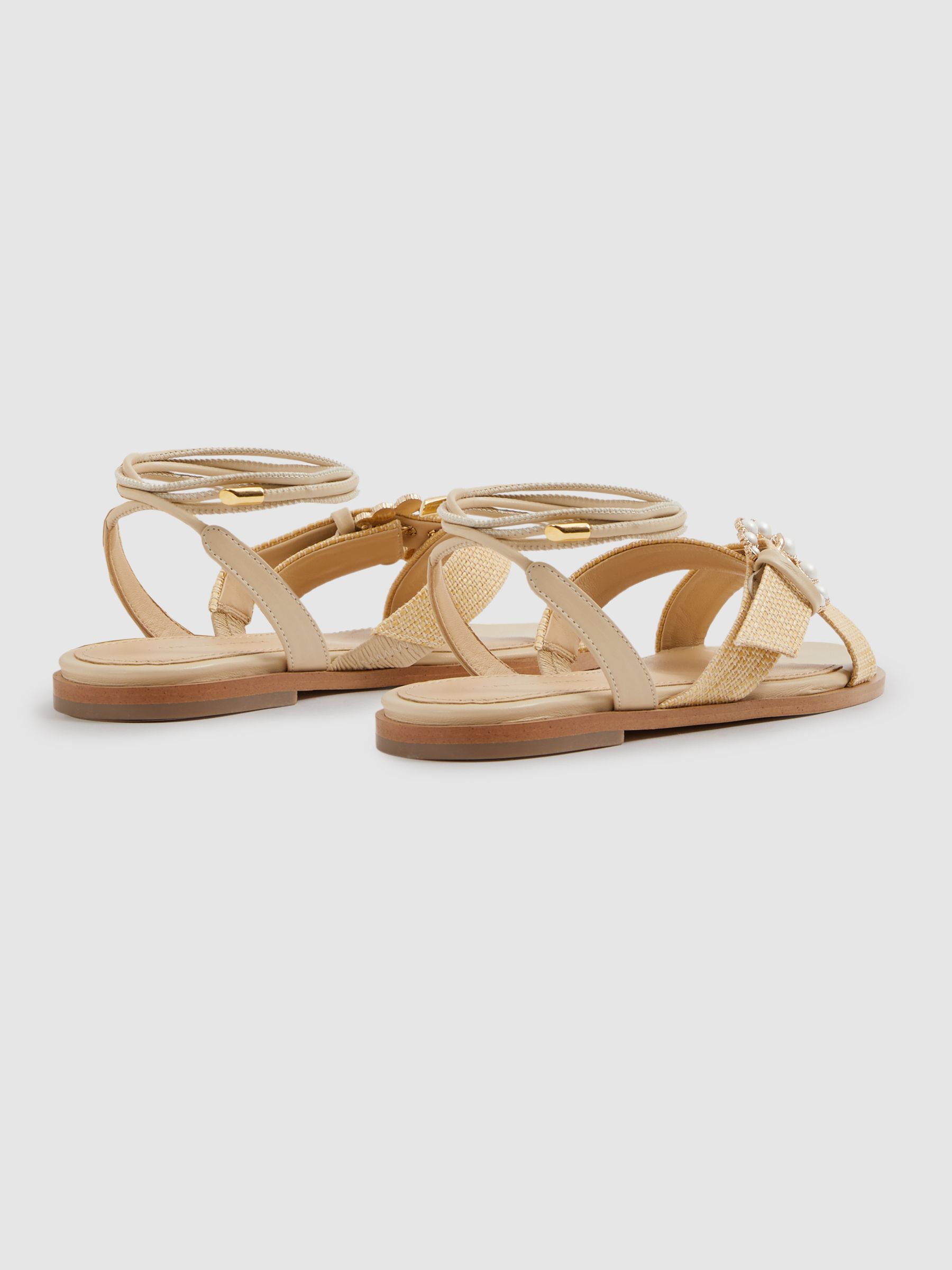 Camilla Elphick Leather Sandals in Natural - Image 3 of 4
