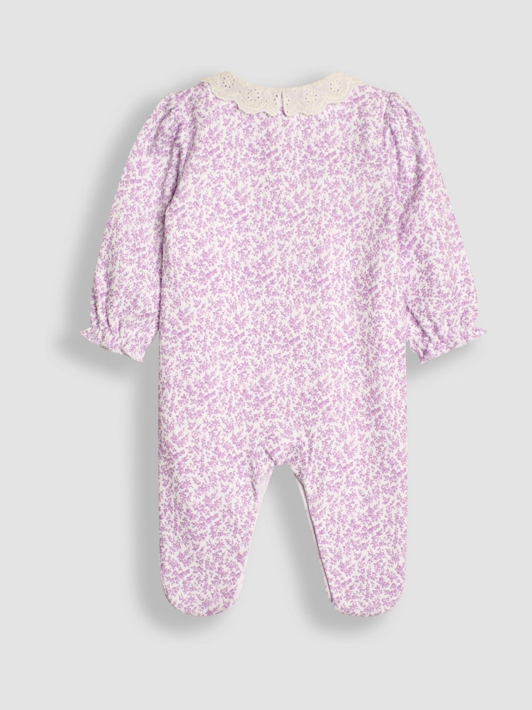 Lilac Pretty Floral Sleepsuit - Image 4 of 5