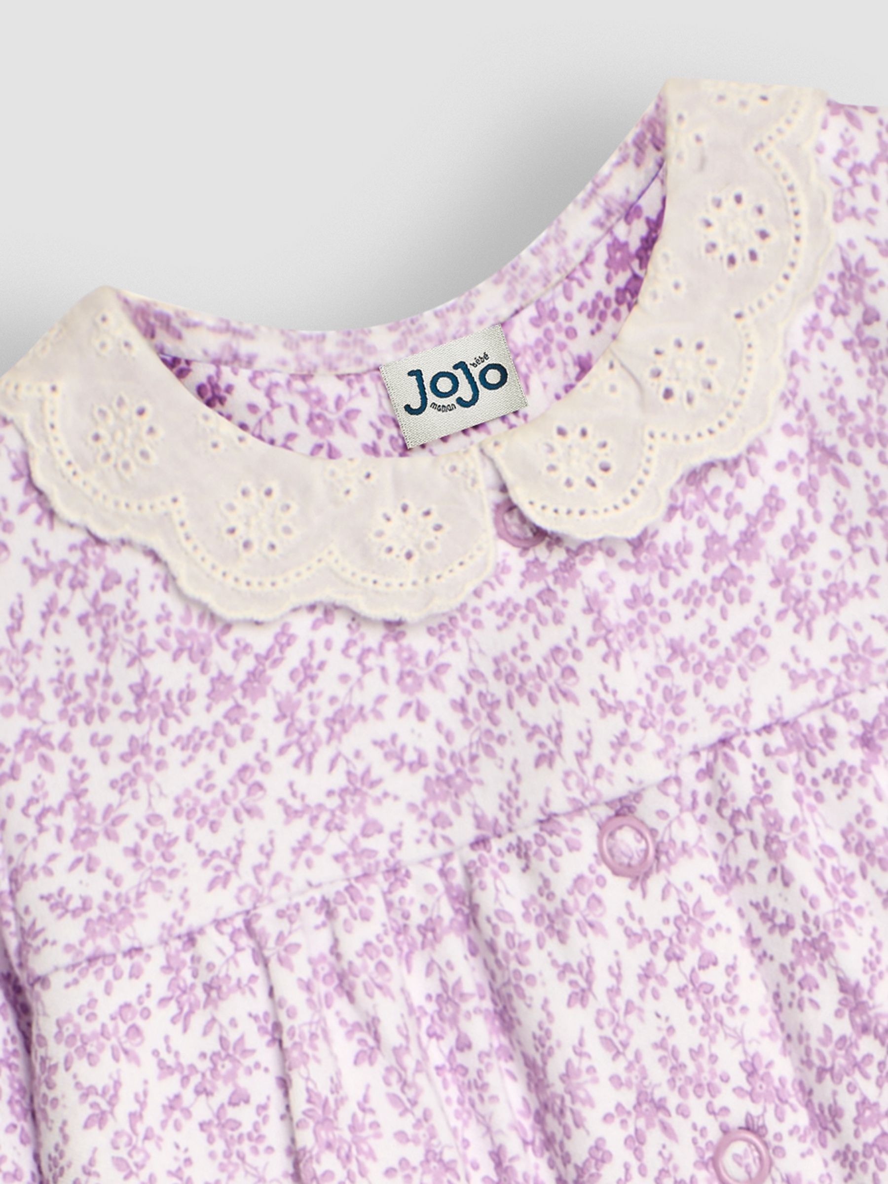 Lilac Pretty Floral Sleepsuit - Image 5 of 5