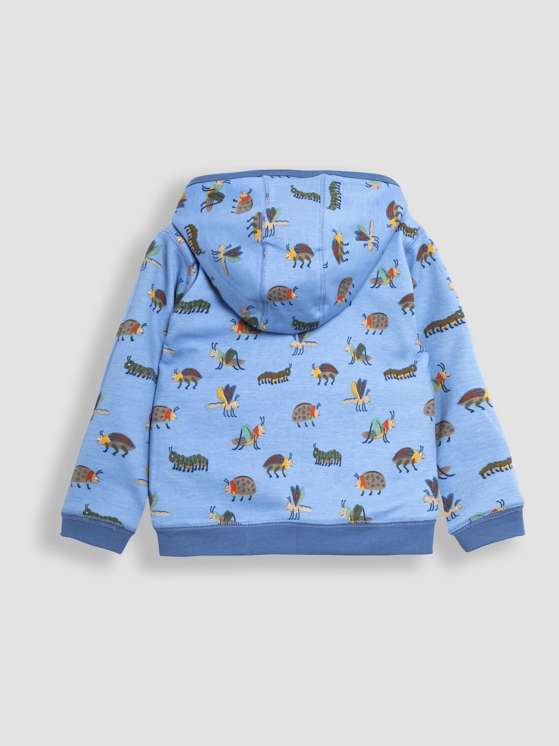 Denim Blue Bug Appliqué Reversible Hoodie - Image 5 of 7