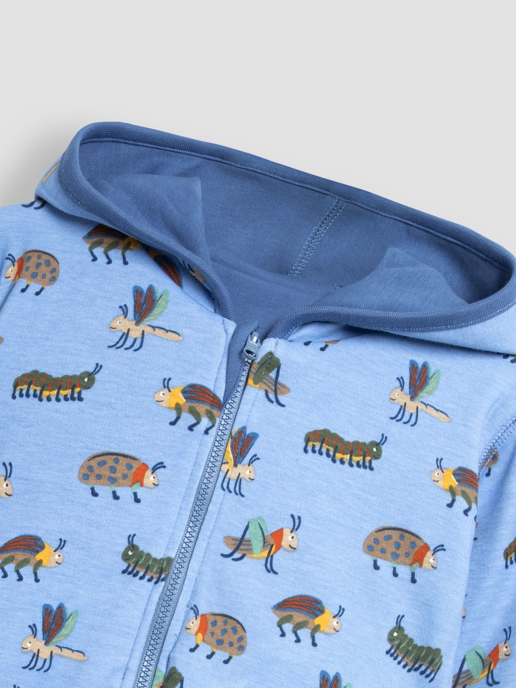 Denim Blue Bug Appliqué Reversible Hoodie - Image 7 of 7