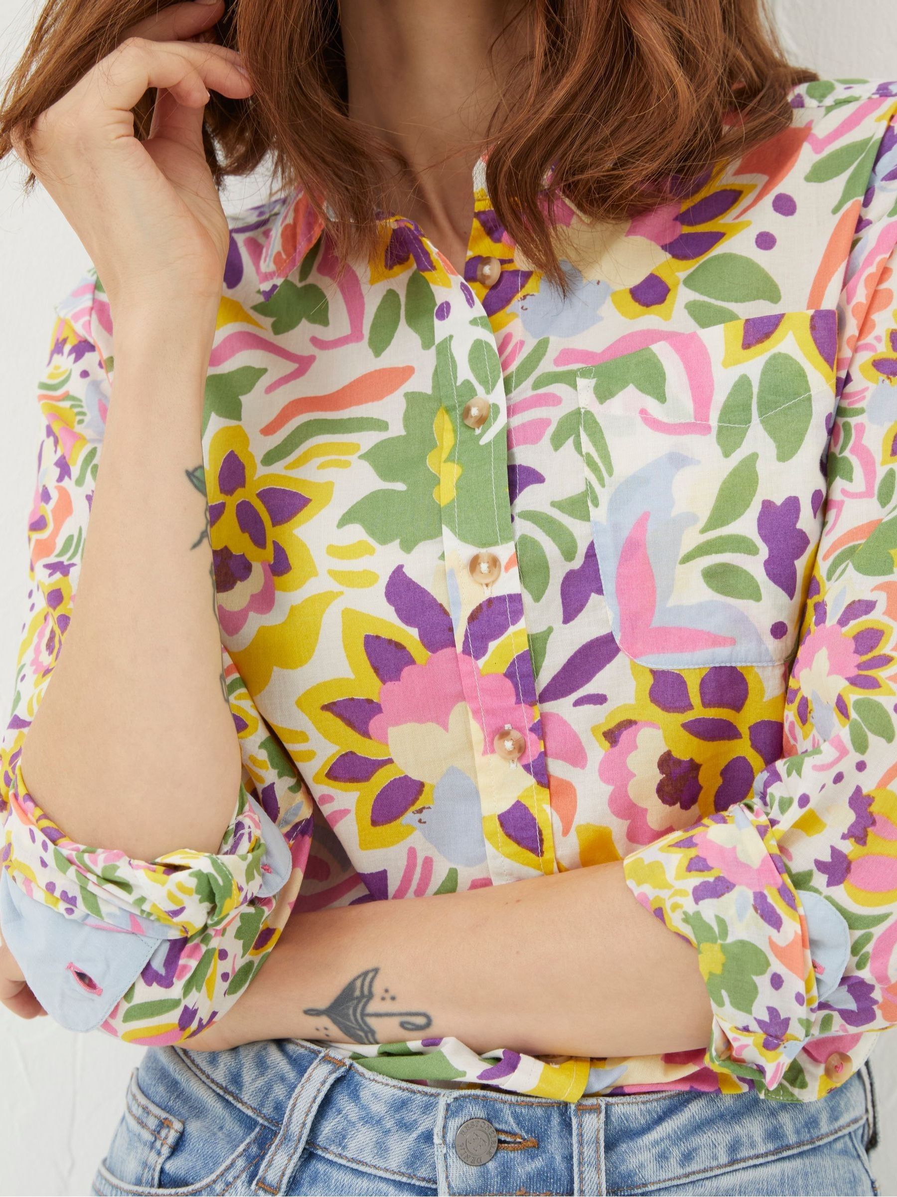 Pink Art Floral Shirt - Image 4 of 6