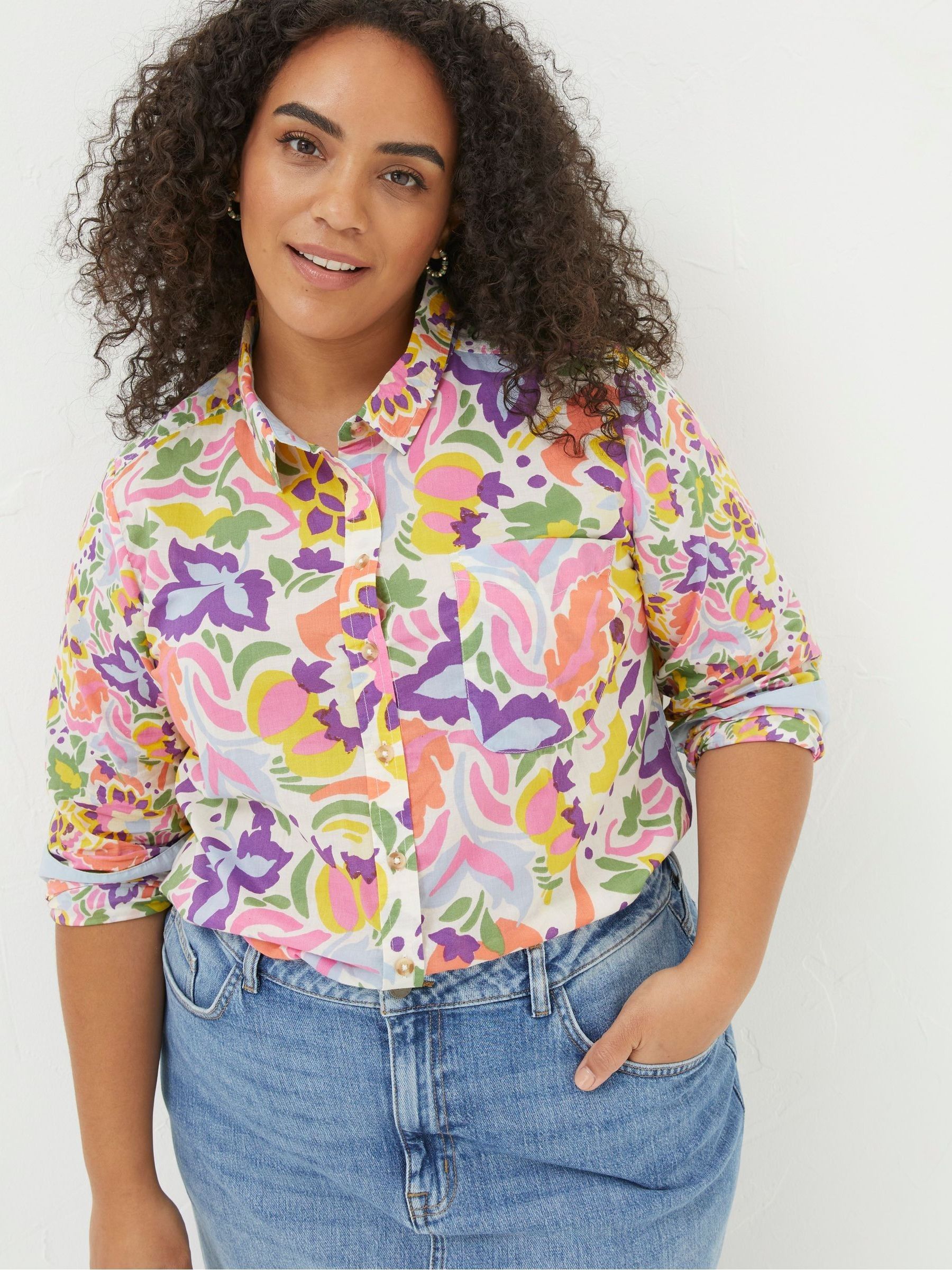 Pink Art Floral Shirt - Image 5 of 6