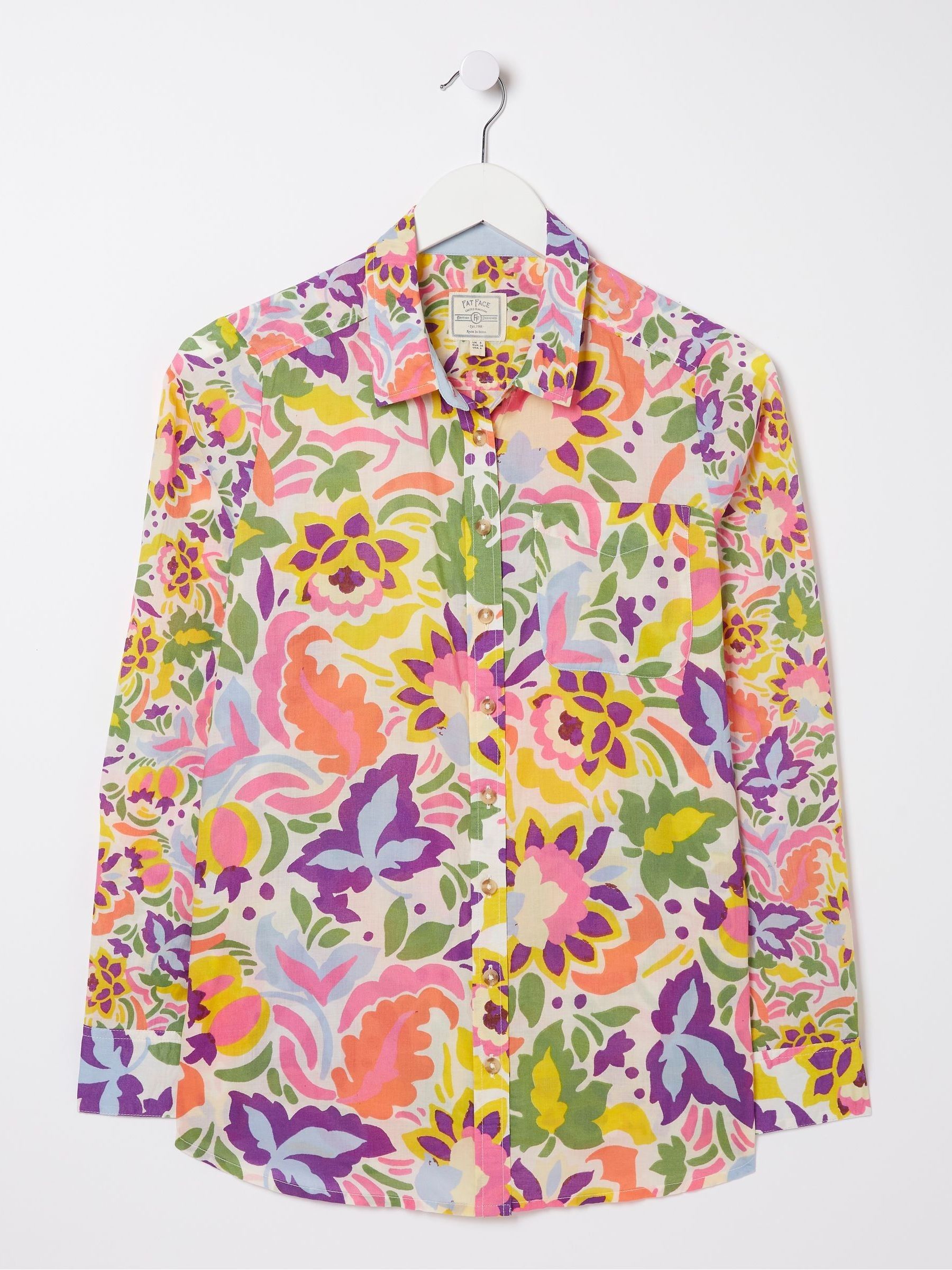 Pink Art Floral Shirt - Image 6 of 6 Pink Art Floral Shirt - Image 6 of 6