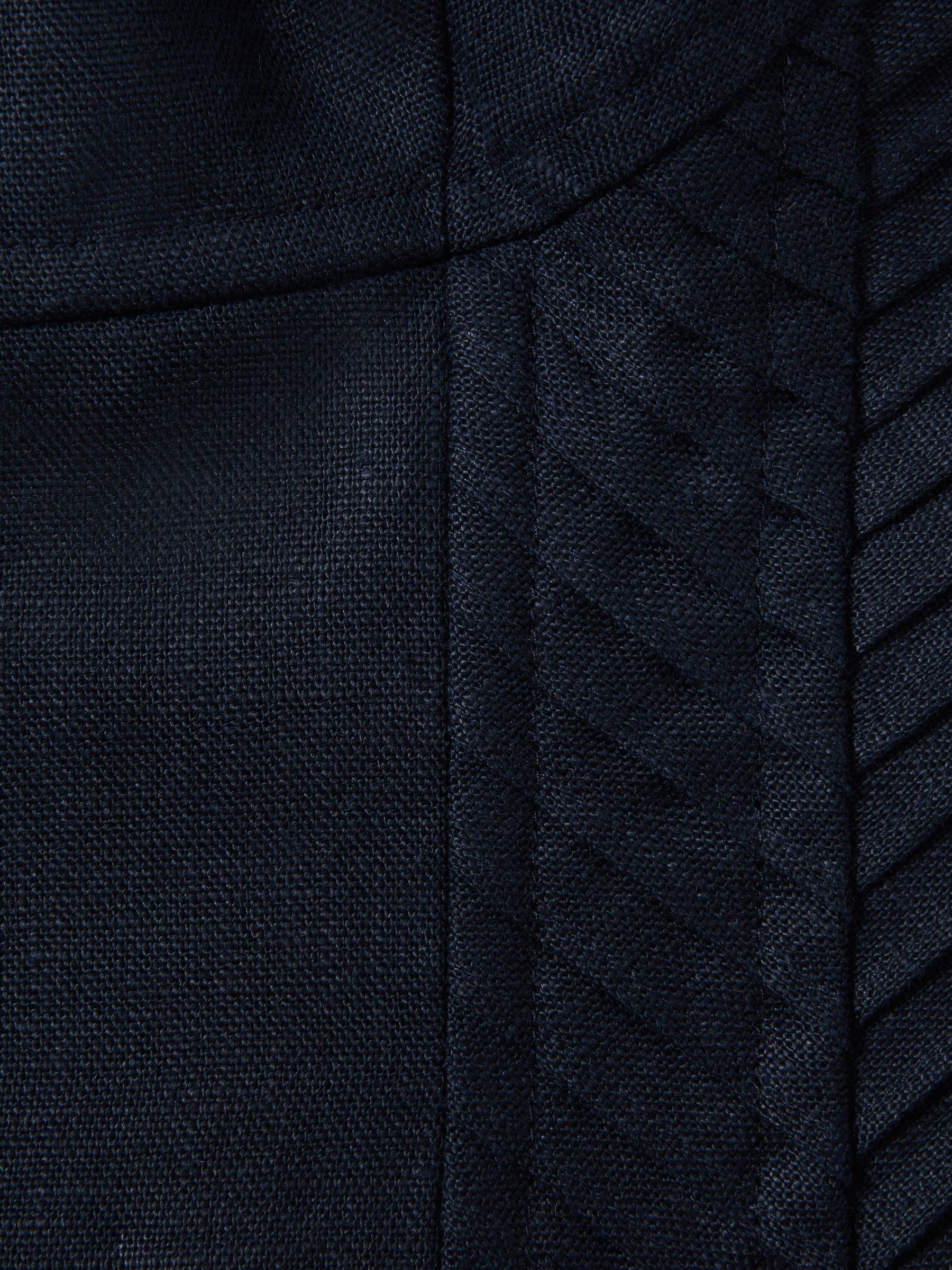 Linen Corset Vest in Navy - Image 5 of 5