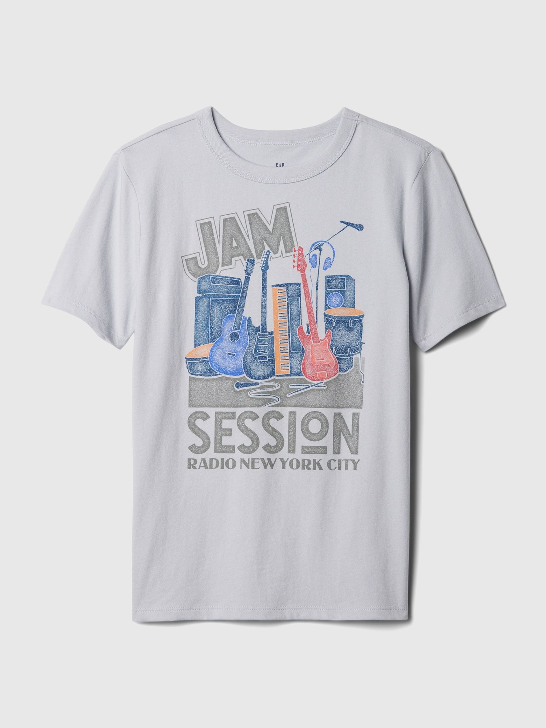 Grey Band Graphic Short Sleeve Crew Neck T-Shirt (4-13yrs) - Image 1 of 2