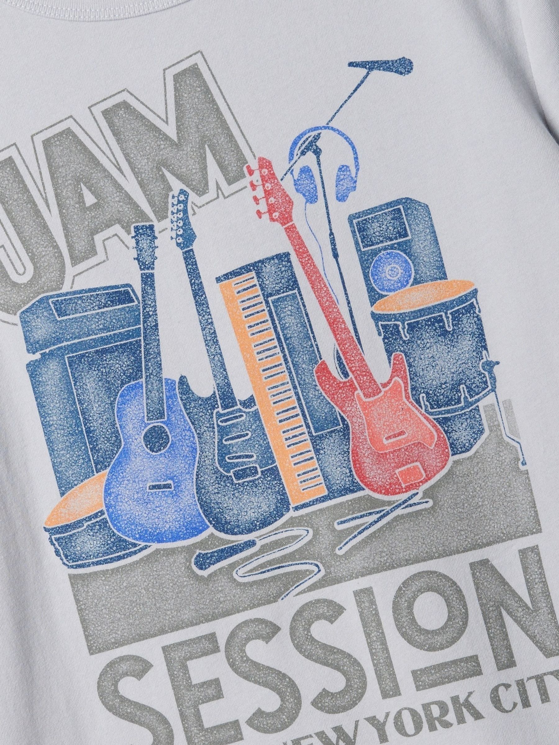 Grey Band Graphic Short Sleeve Crew Neck T-Shirt (4-13yrs) - Image 2 of 2