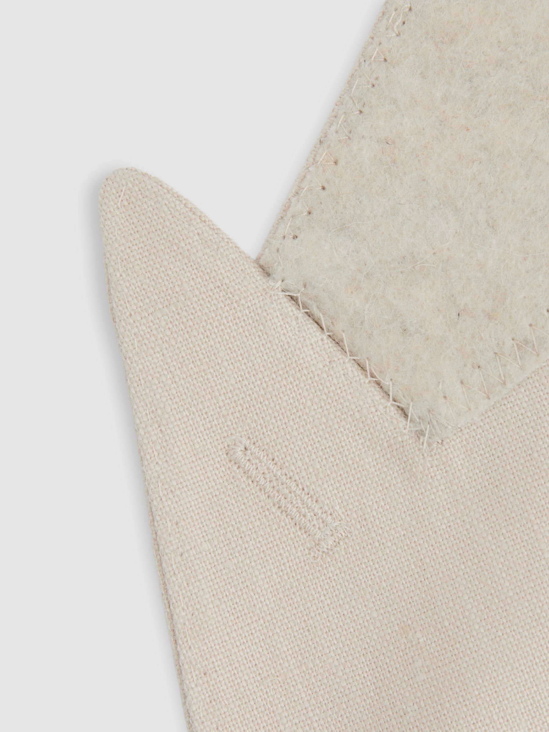 Linen Double Breasted Modern Fit Blazer in Oatmeal - Image 6 of 6