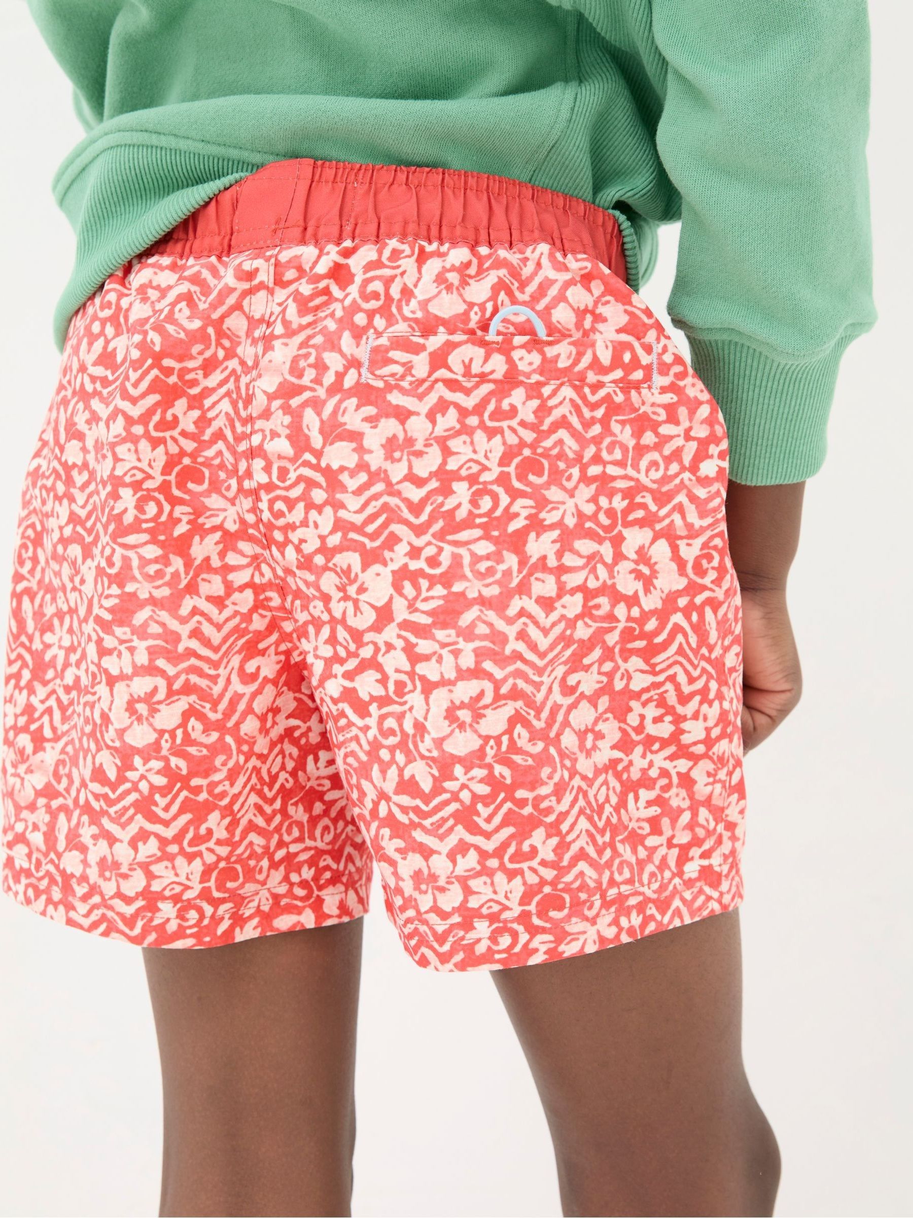 Orange Pattern Swim Shorts - Image 3 of 4