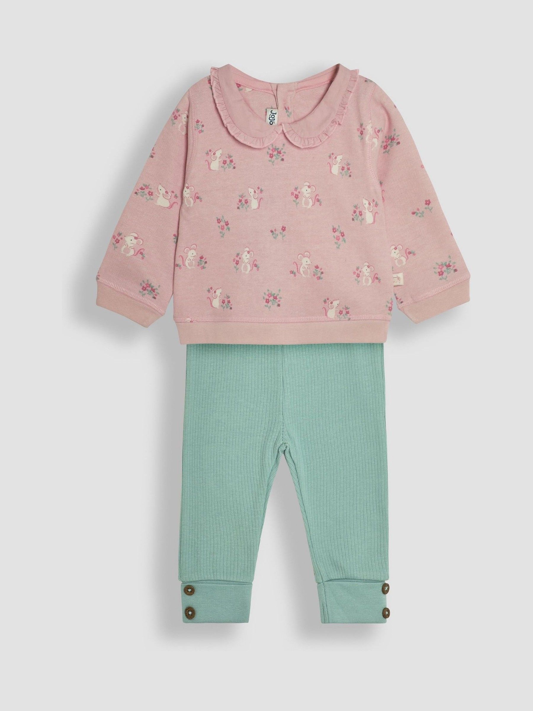 Pink Pretty Mouse Sweatshirt & Leggings Set - Image 1 of 6