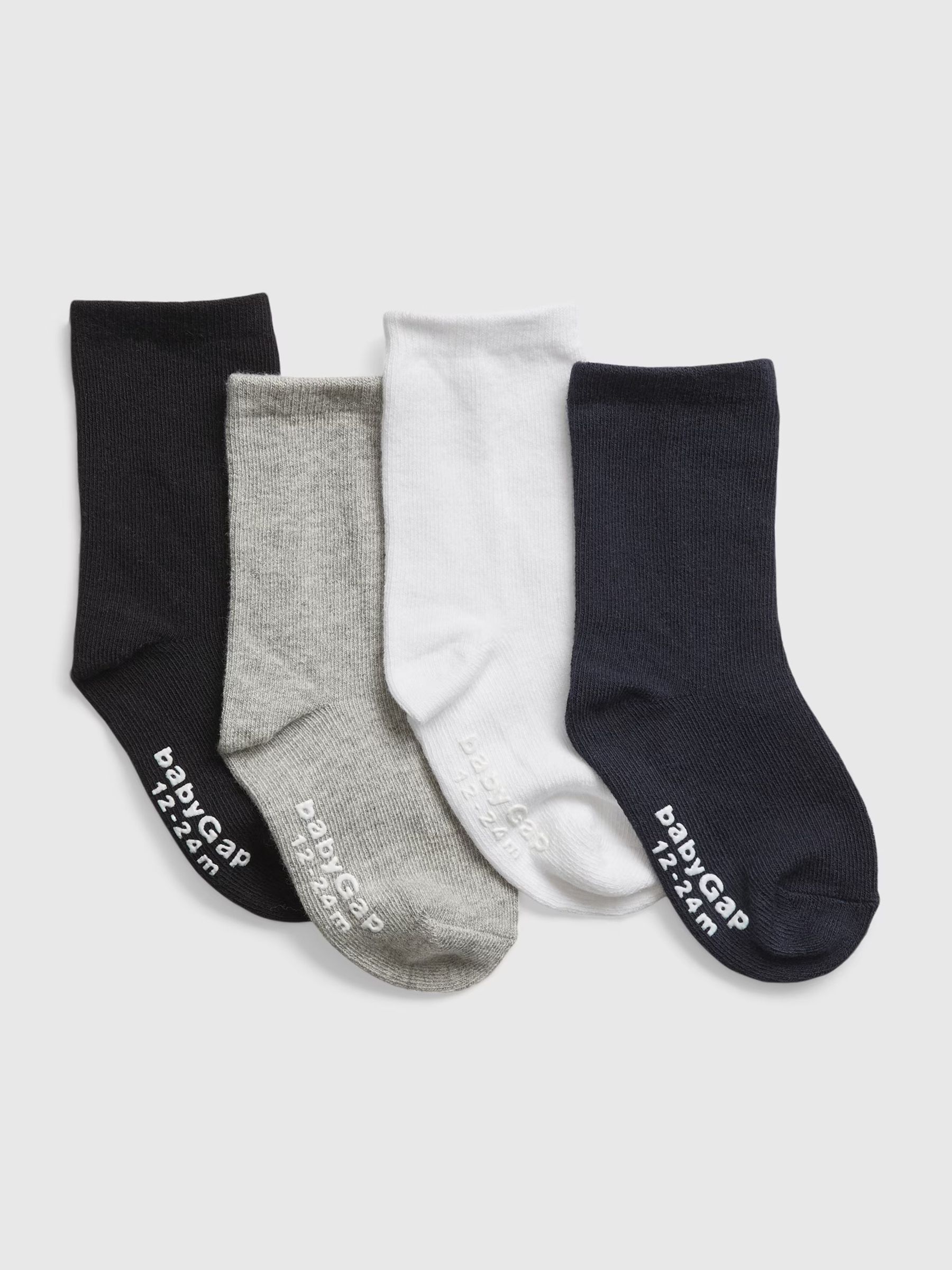 Black Toddler 4 Pack Crew Socks - Image 1 of 1