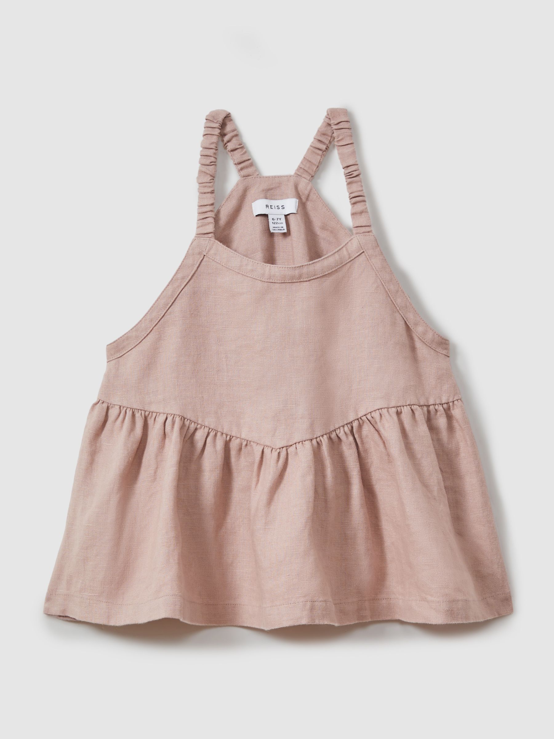 9-13 yrs Linen Peplum Top in Pink - Image 2 of 4