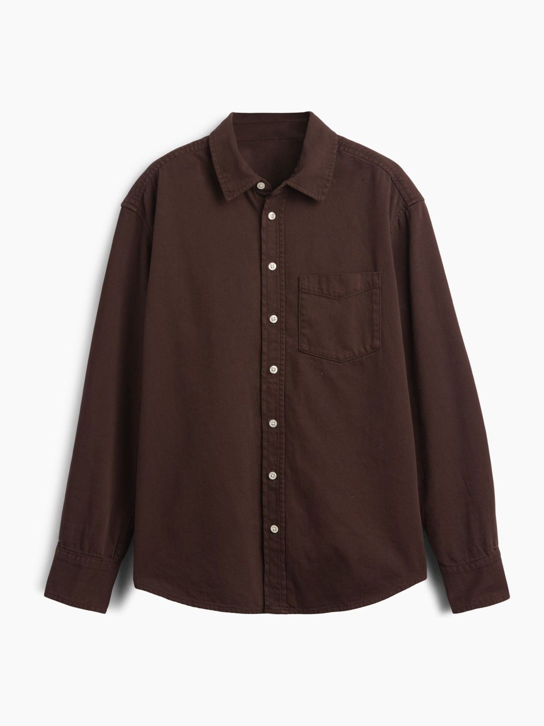 Brown Oversized Denim Shirt - Image 5 of 5