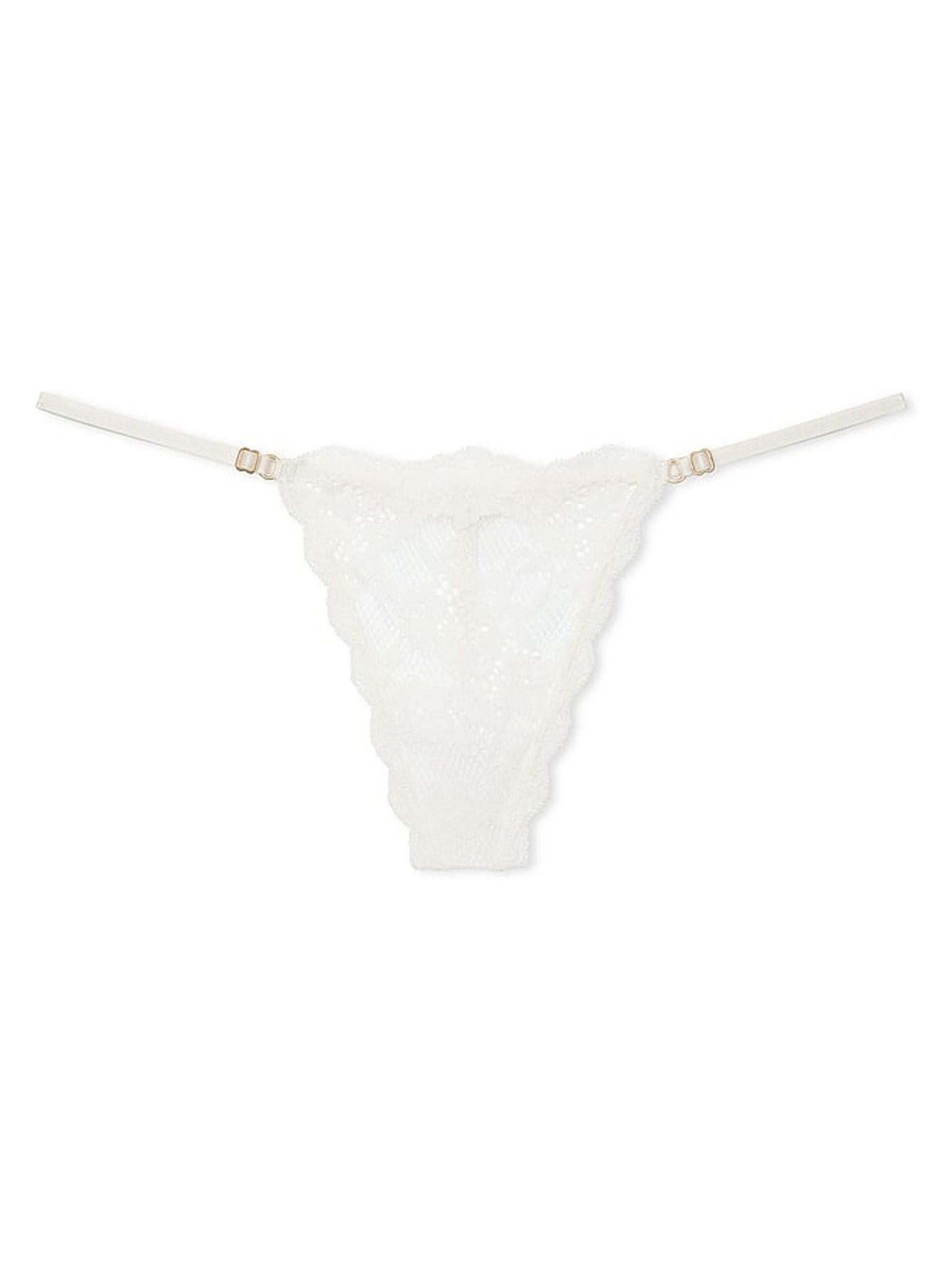 Coconut White G String Lace Knickers - Image 3 of 3