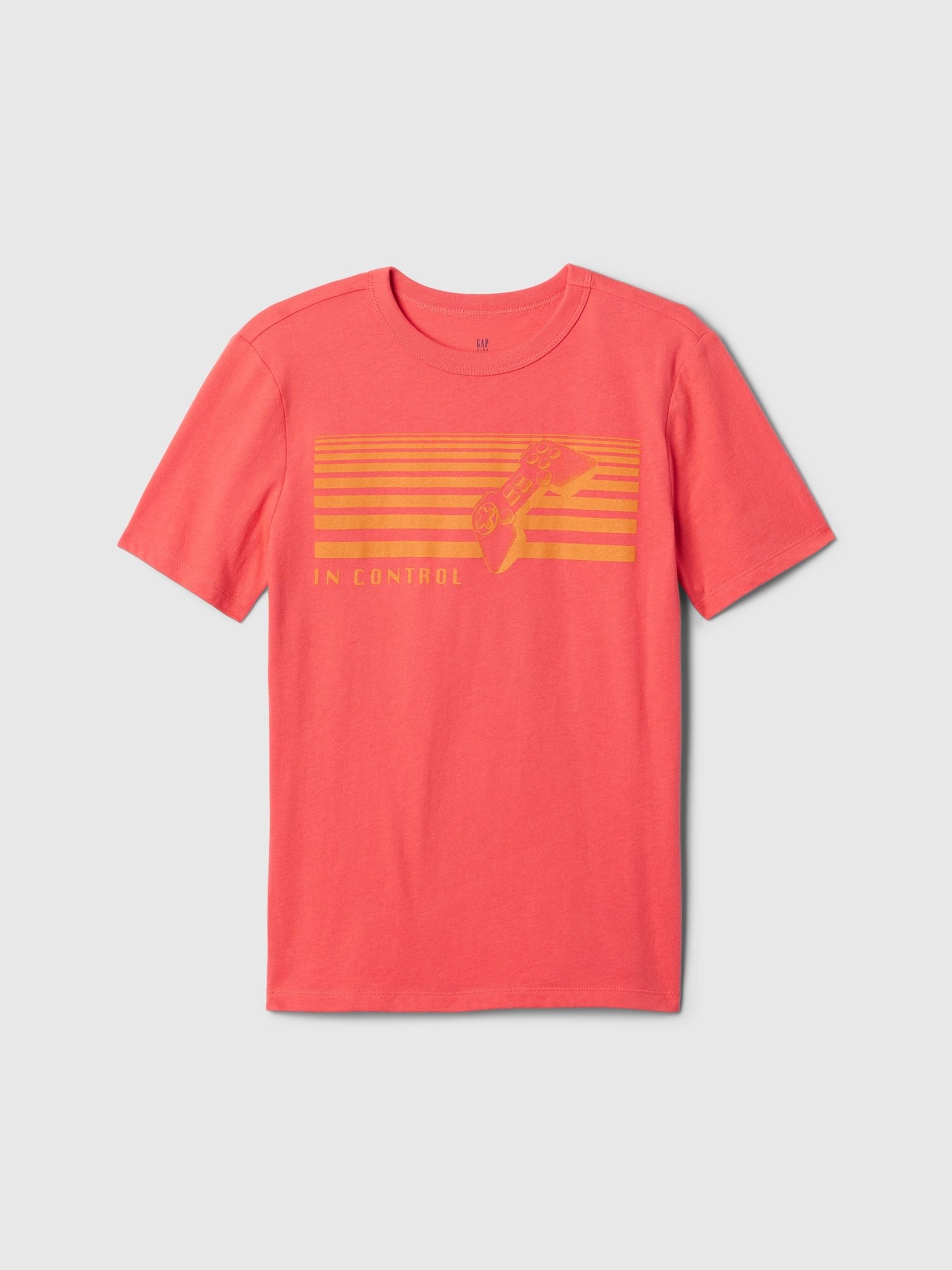 Red Gaming Graphic Crew Neck Short Sleeve T-Shirt (4-13yrs) - Image 1 of 2