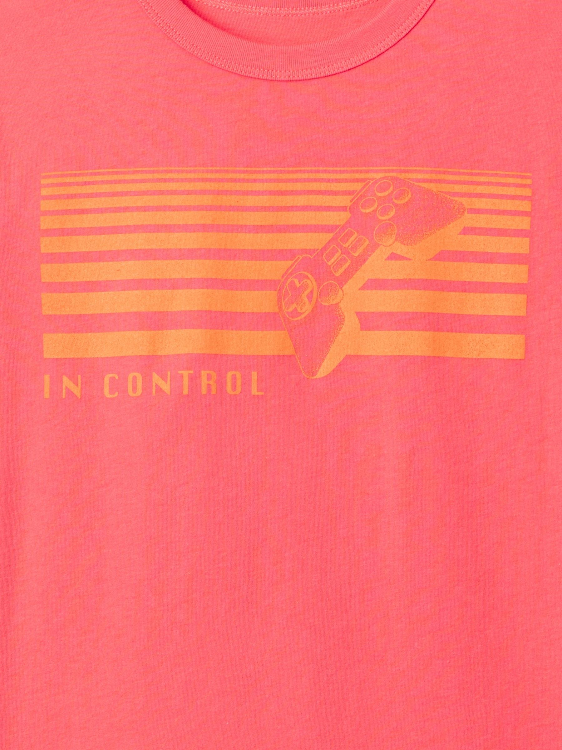Red Gaming Graphic Crew Neck Short Sleeve T-Shirt (4-13yrs) - Image 2 of 2